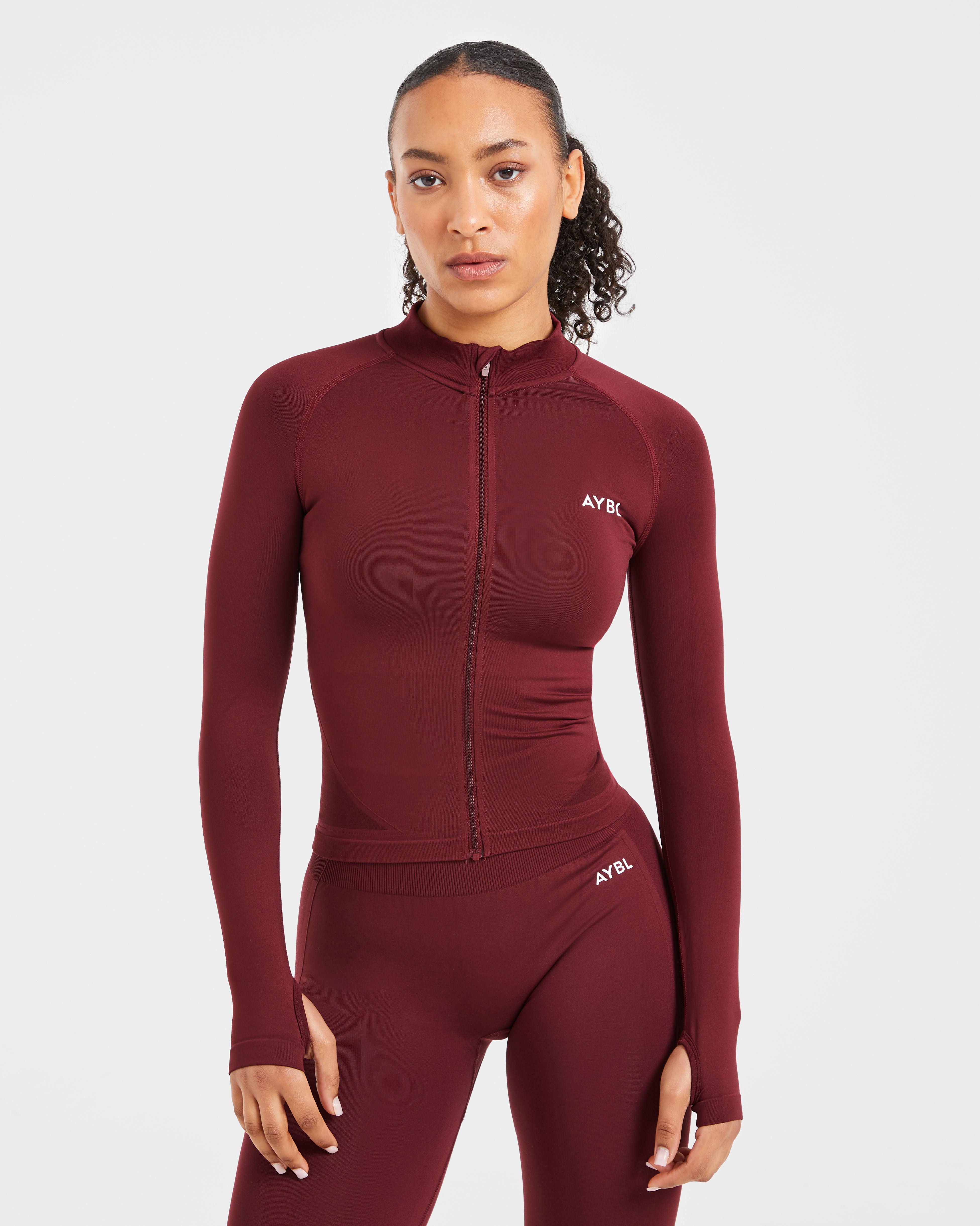 JD Empower Seamless Full Zip Jacket - Red Wine