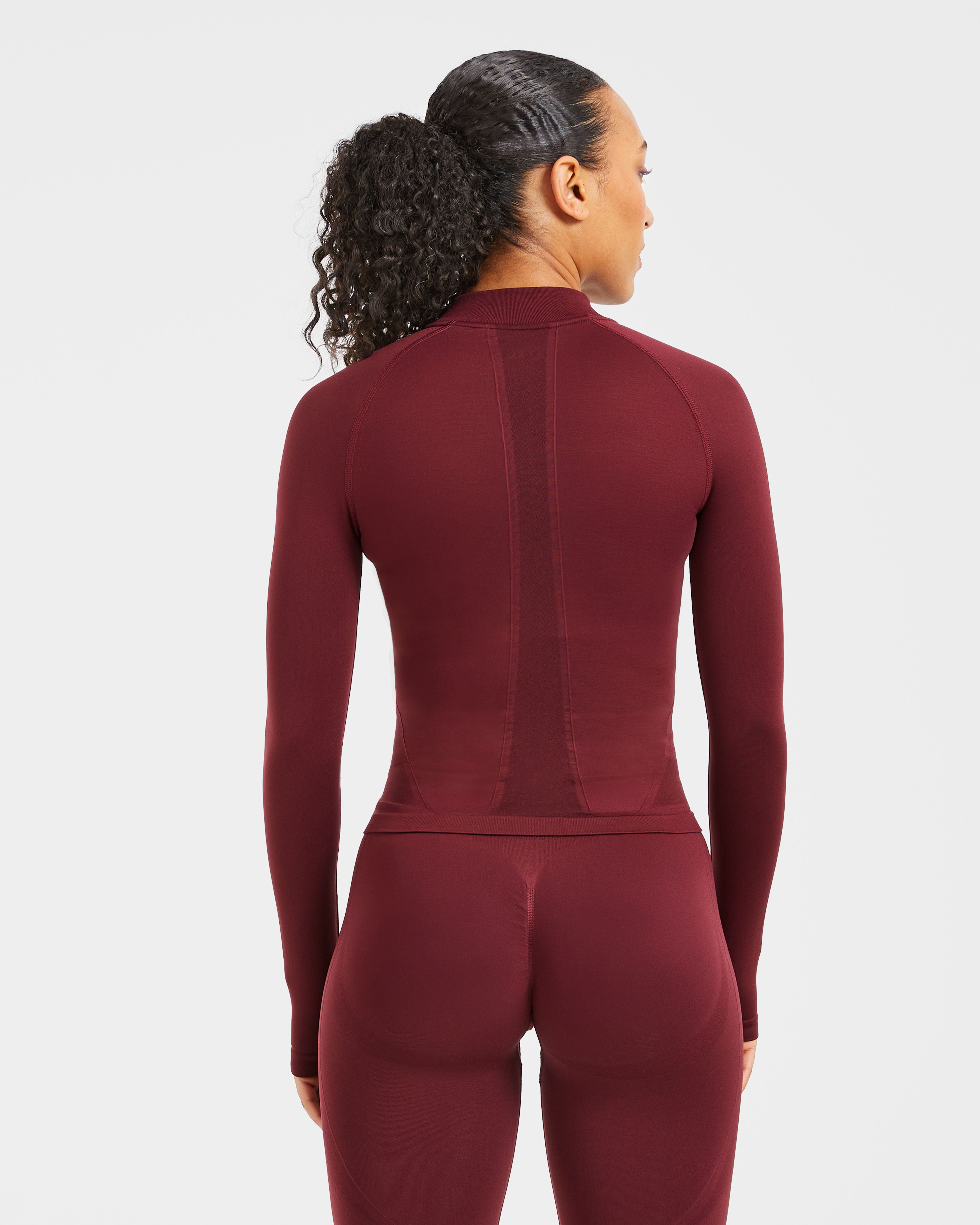 Empower Seamless Full Zip Jacket - Red Wine