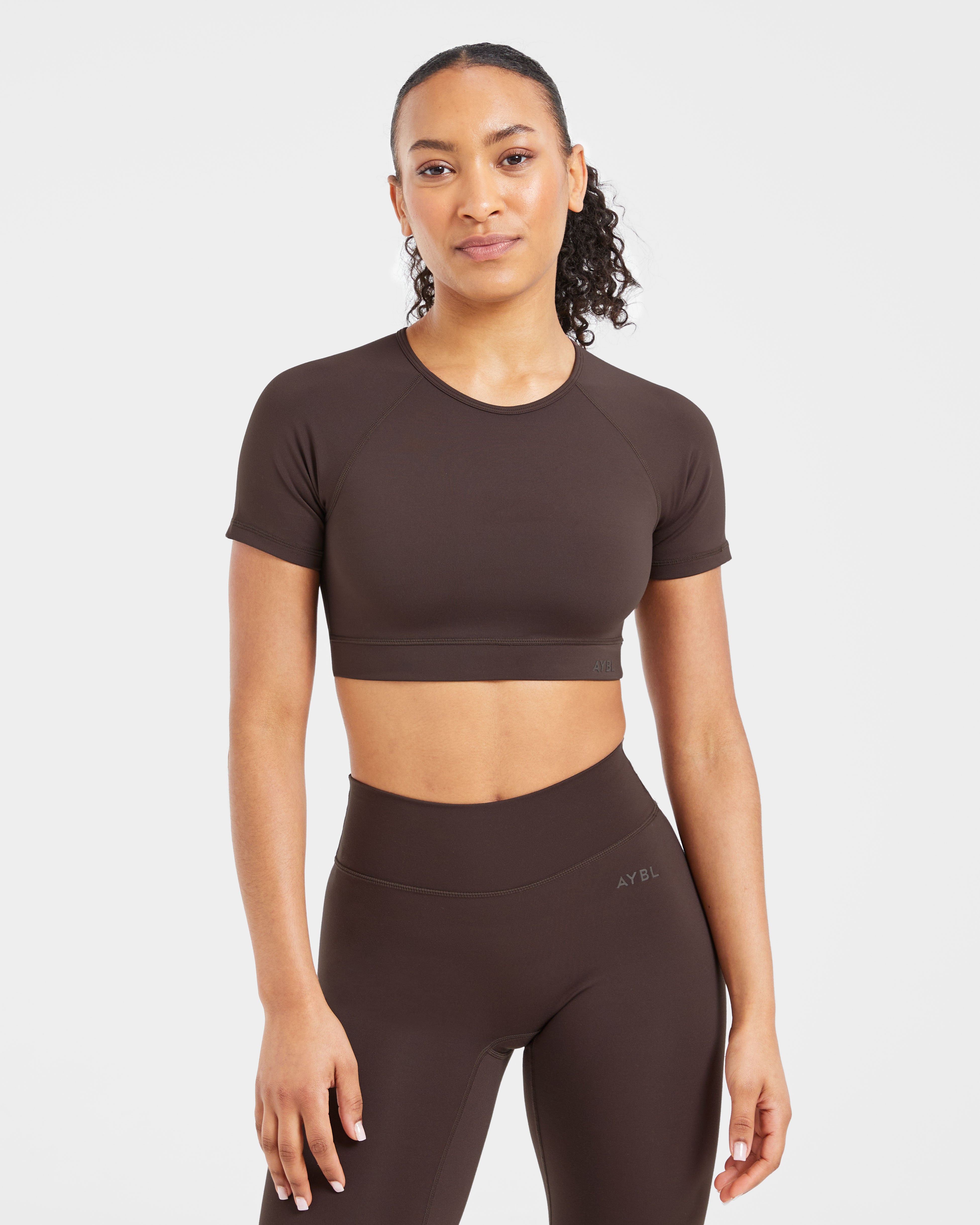 Staple Crop Top - Coffee Brown