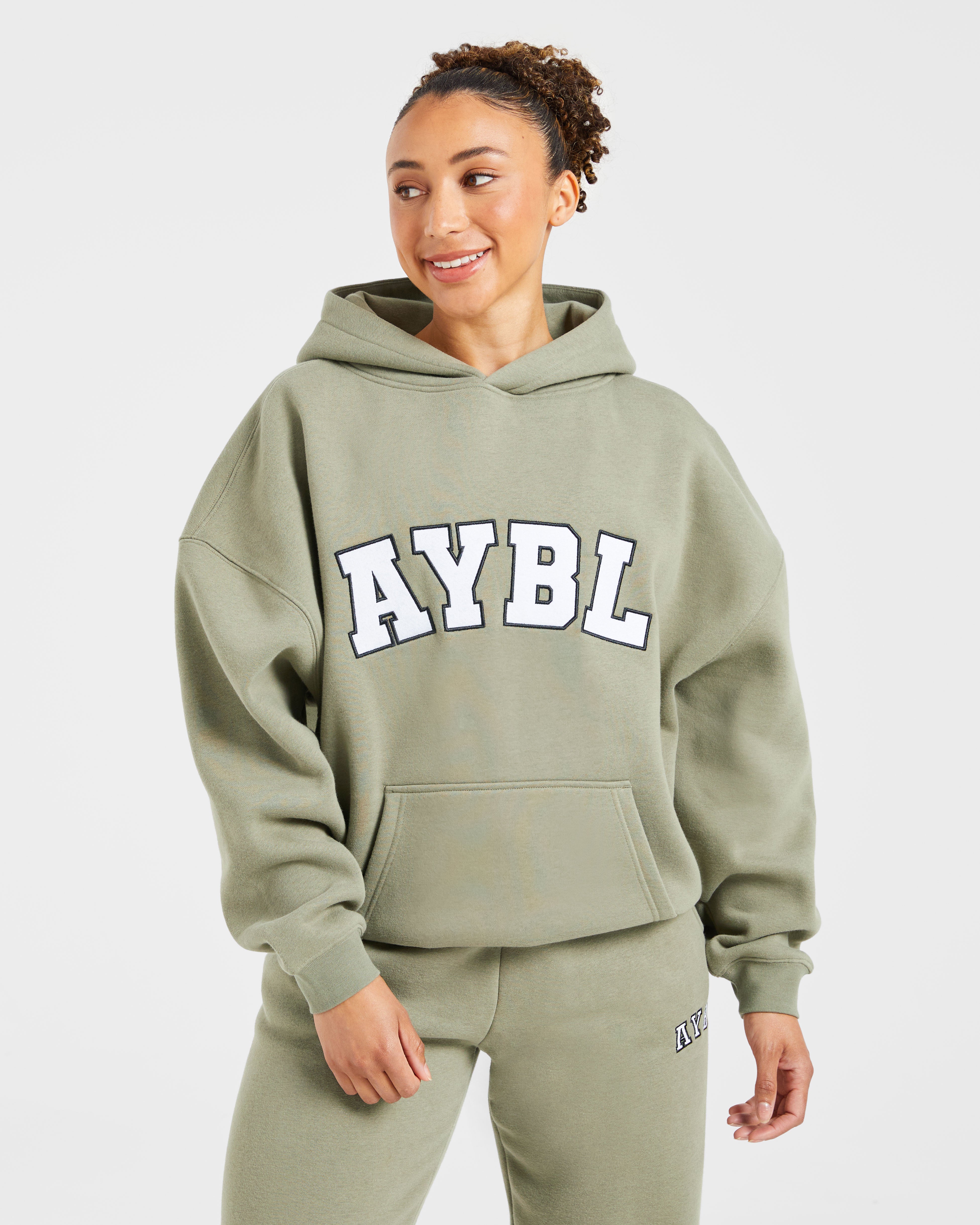 Varsity 2.0 Oversized Hoodie - Muted Olive