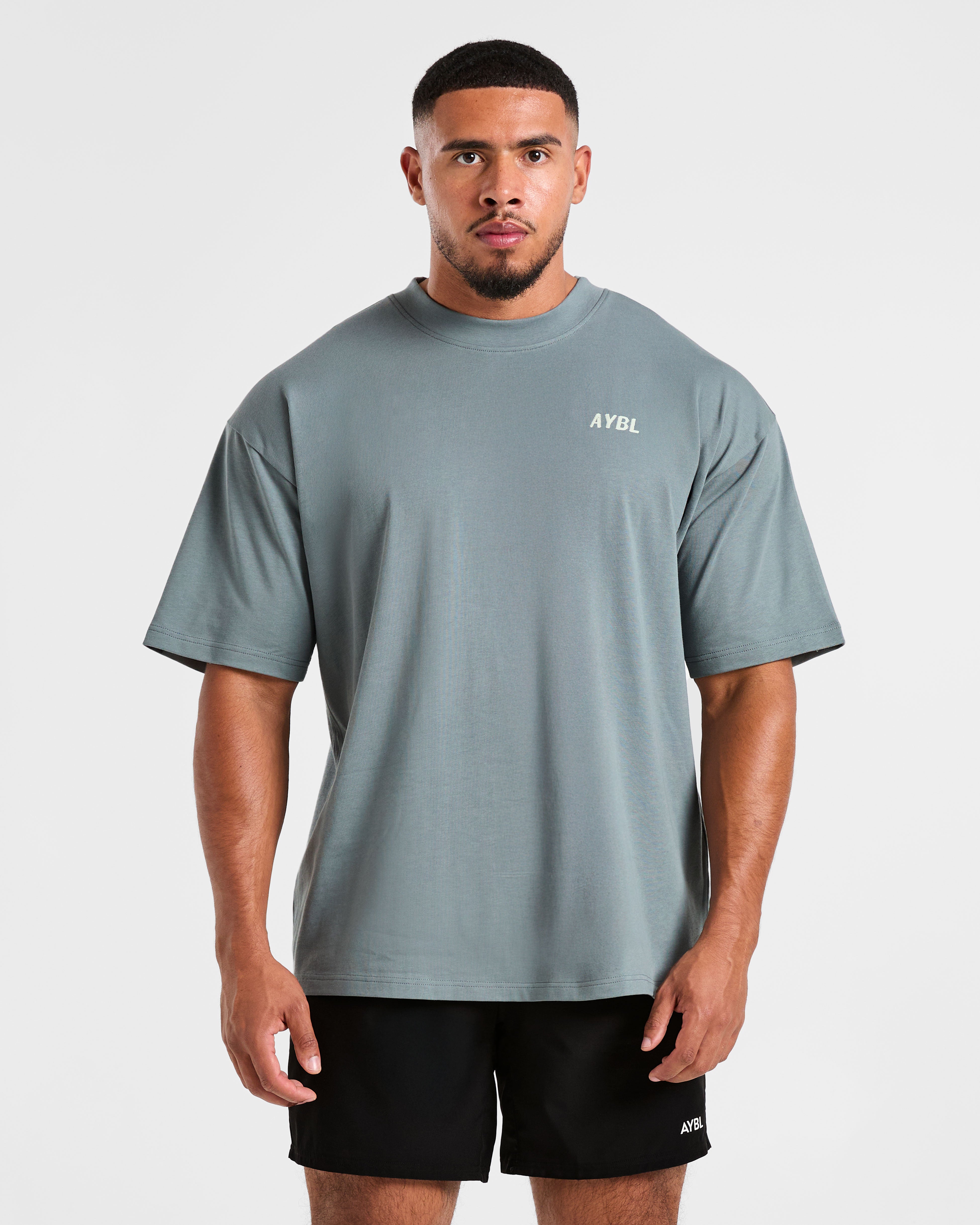 Lift Heavy Oversized T Shirt - Slate Blue