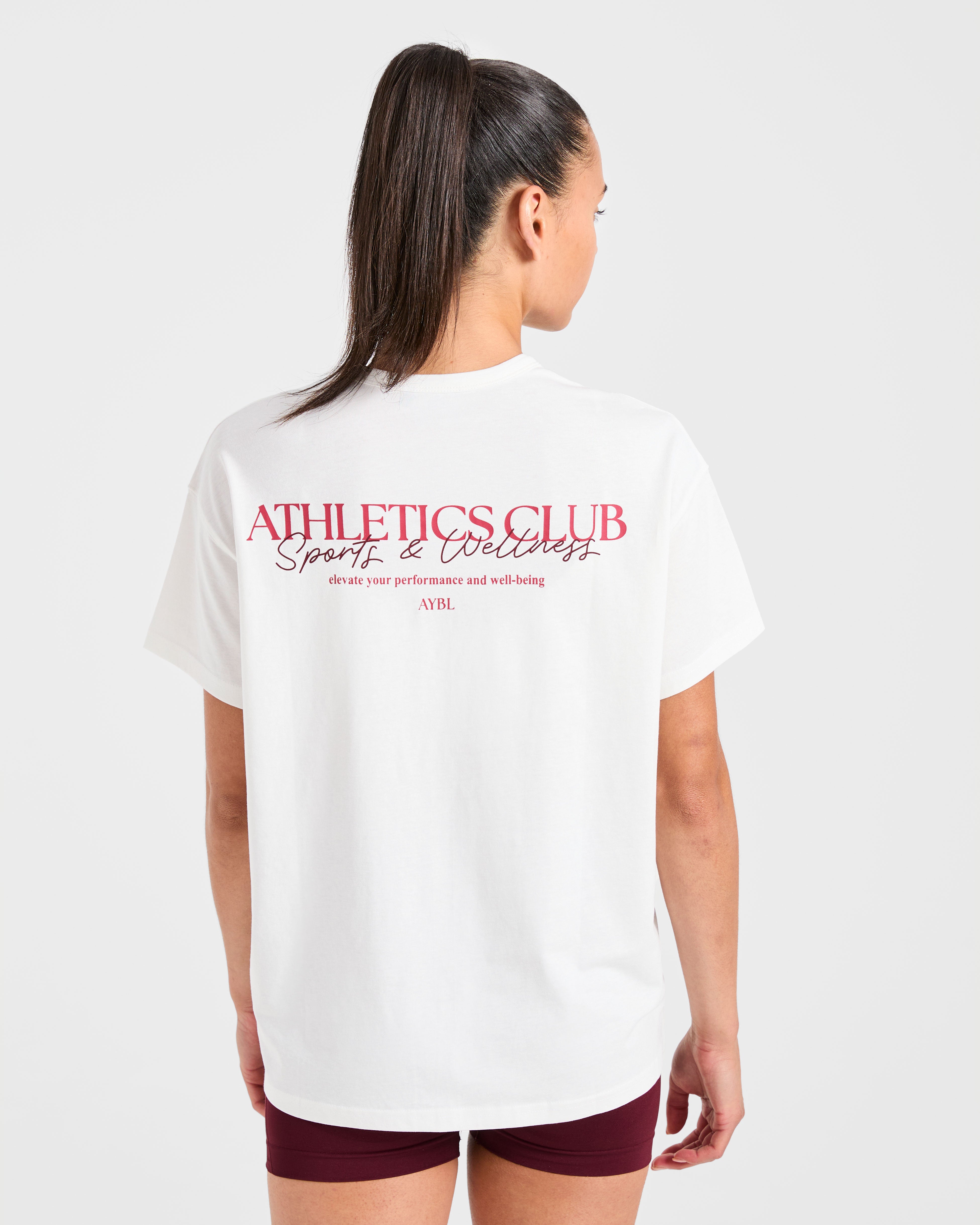 Athletics Club Oversized T Shirt - Off White