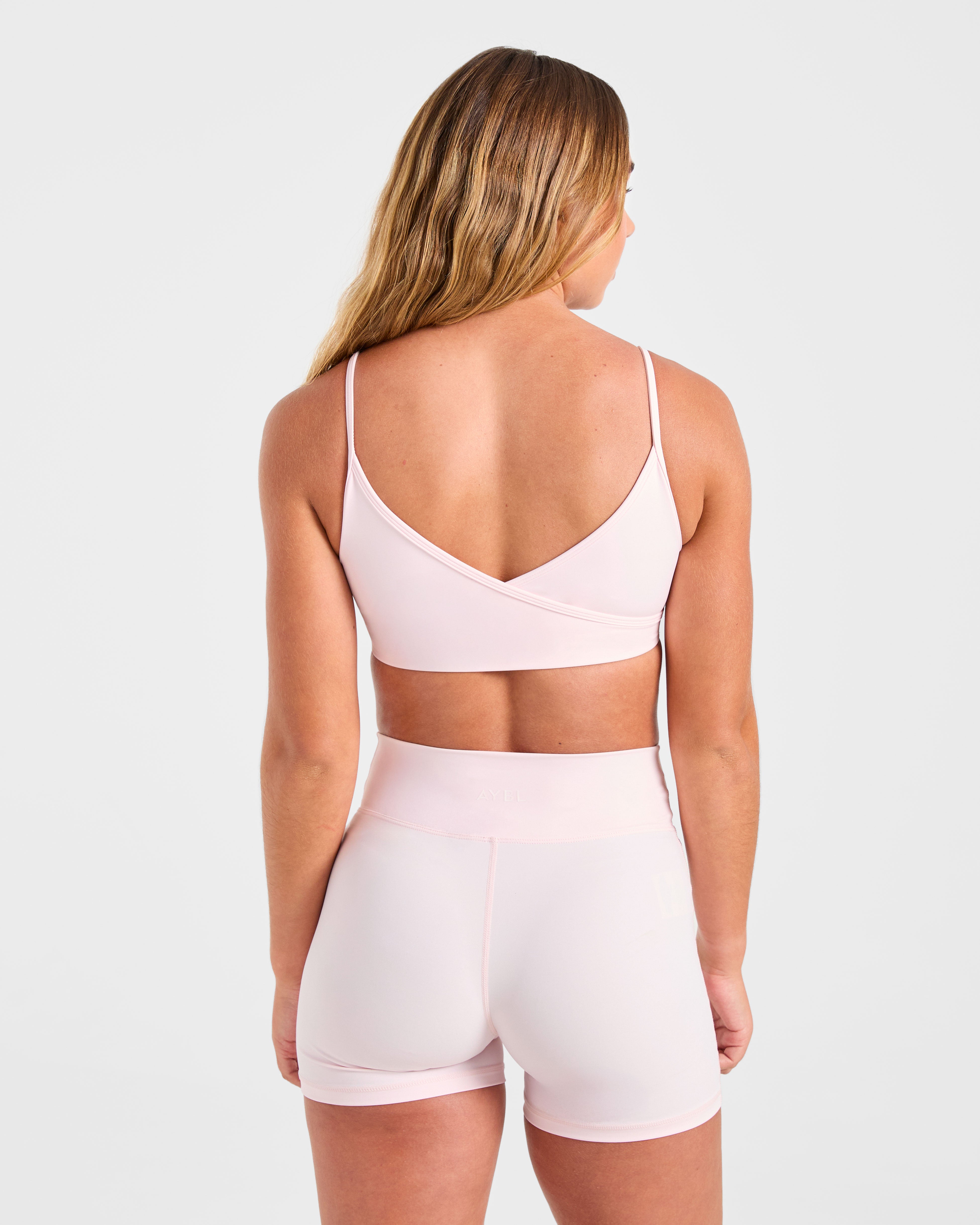Sculpt Wrap Sports Bra - Iced Pink