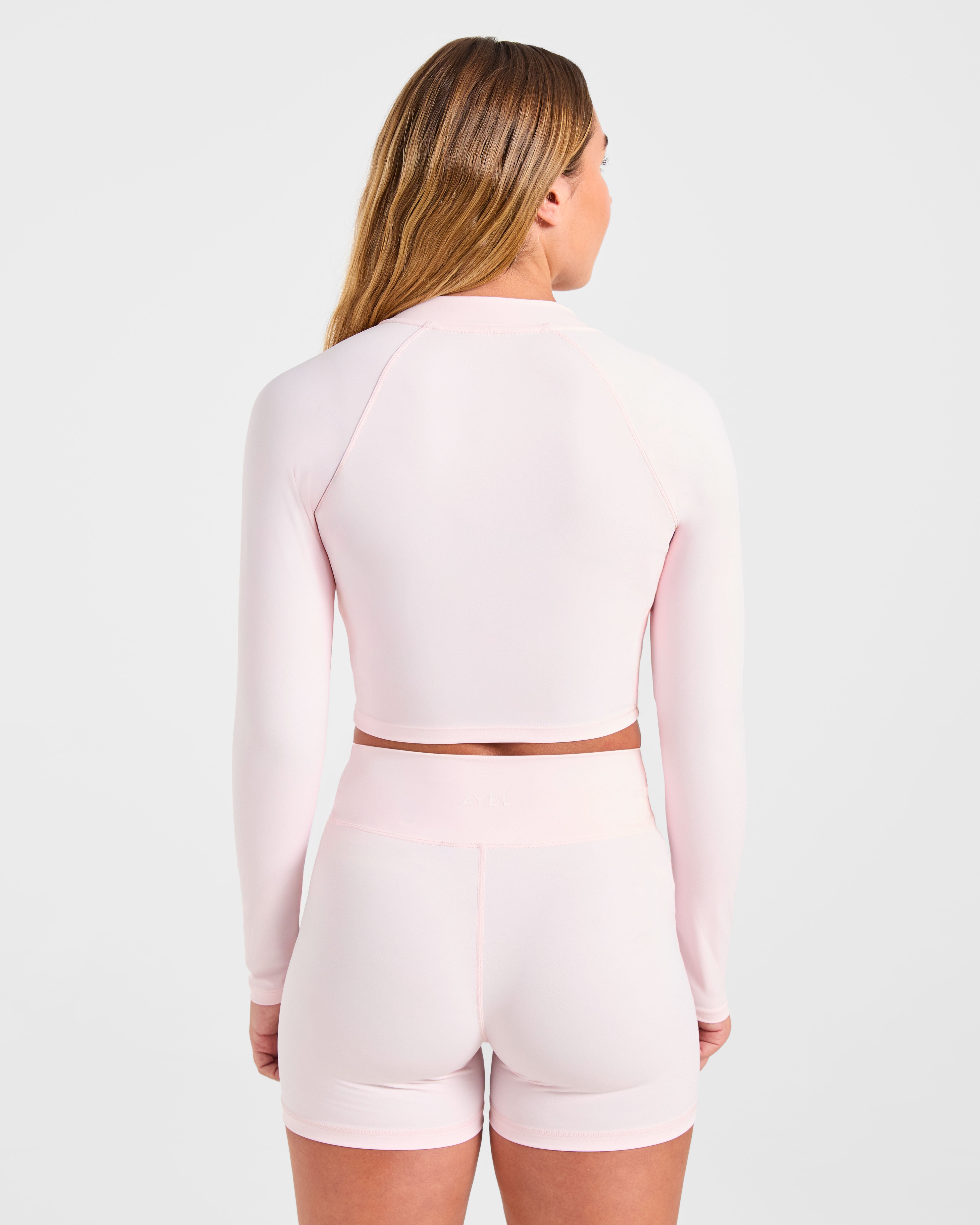 Sculpt Wrap Zip Up Jacket - Iced Pink