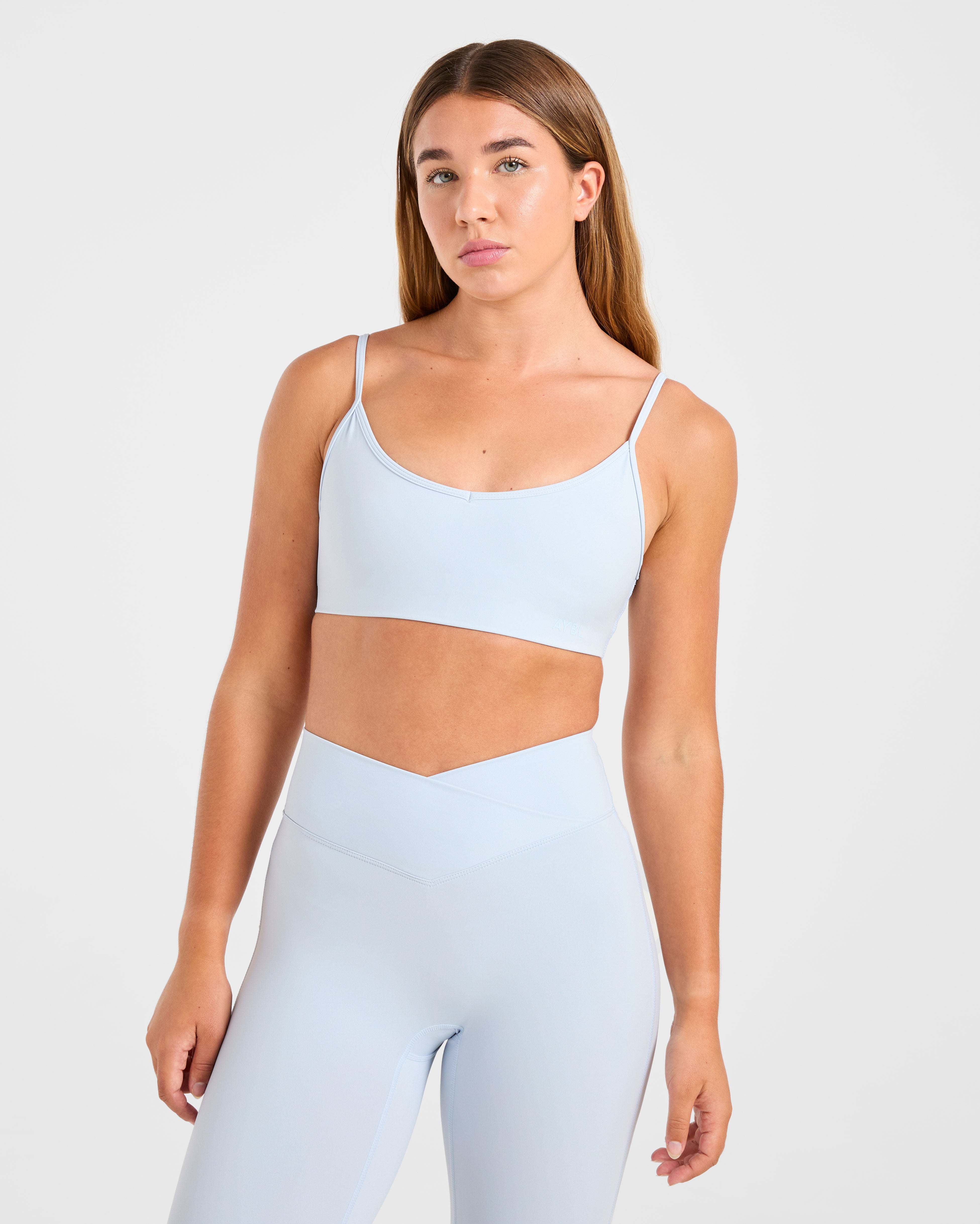 Sculpt Wrap Sports Bra - Iced Blue