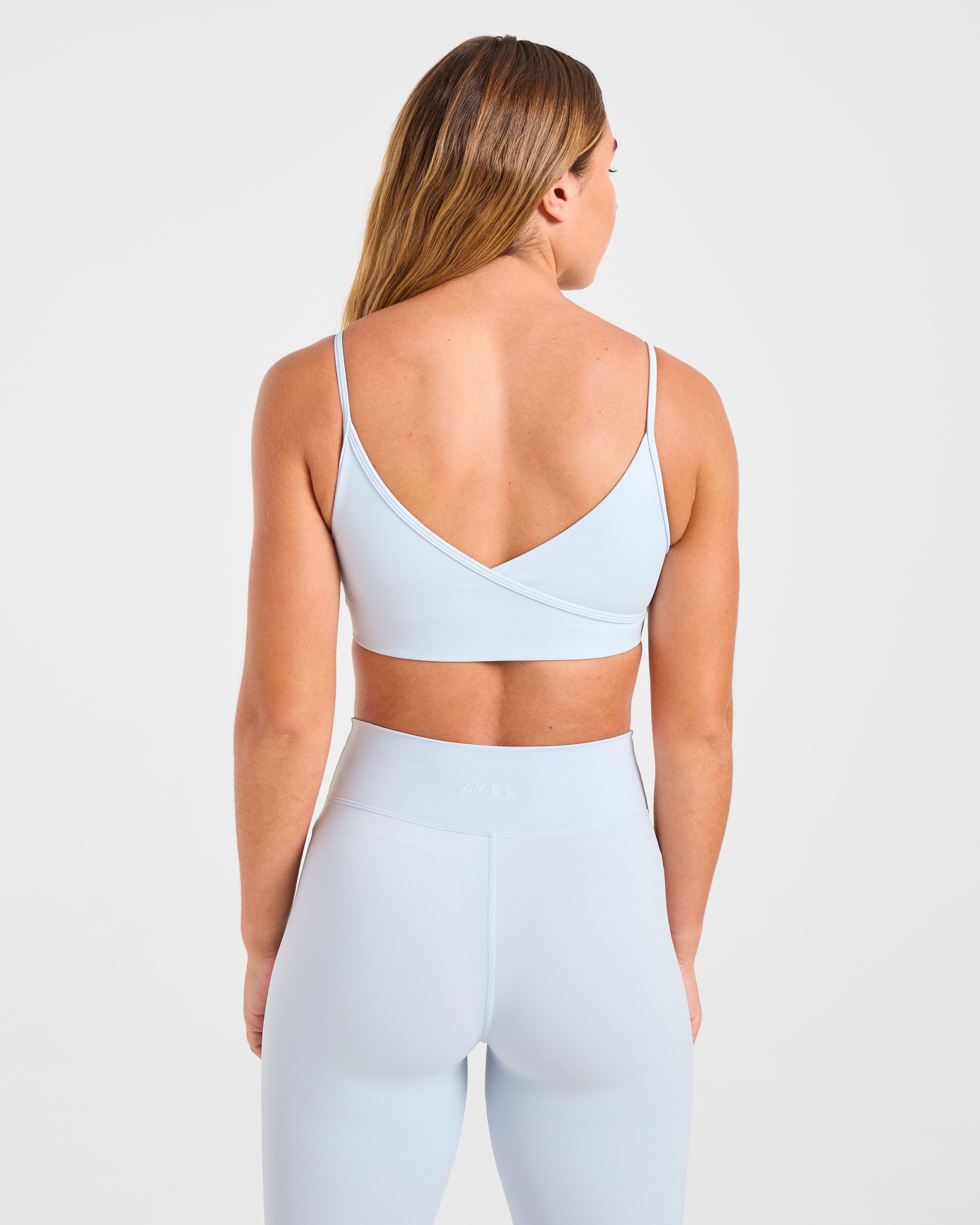 Sculpt Wrap Sports Bra - Iced Blue