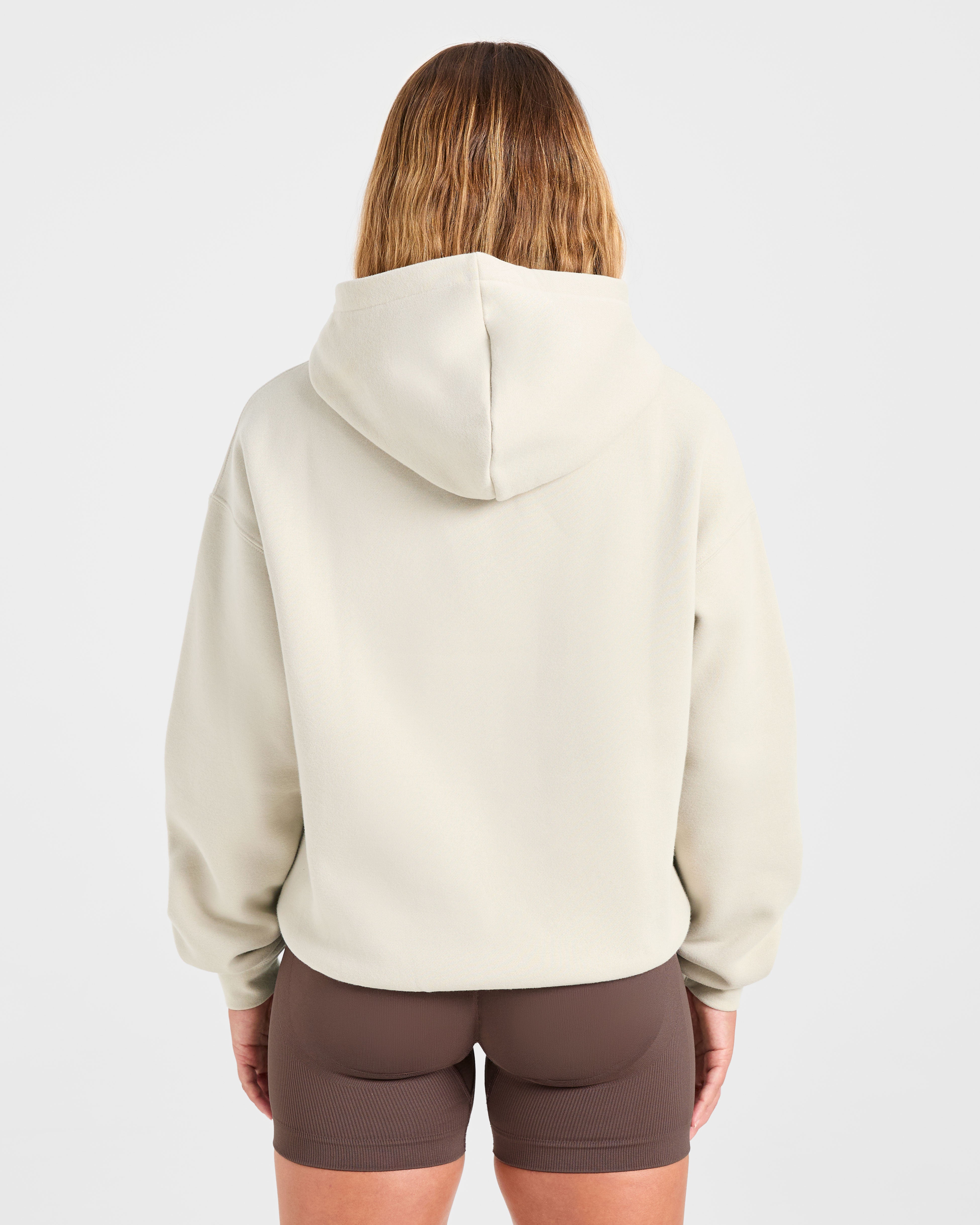 Athletics Applique Oversized Hoodie - Sand