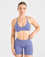 Adapt Seamless Strappy Sports Bra - Iris Blue