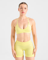 Adapt Seamless Strappy Sports Bra - Spring Yellow