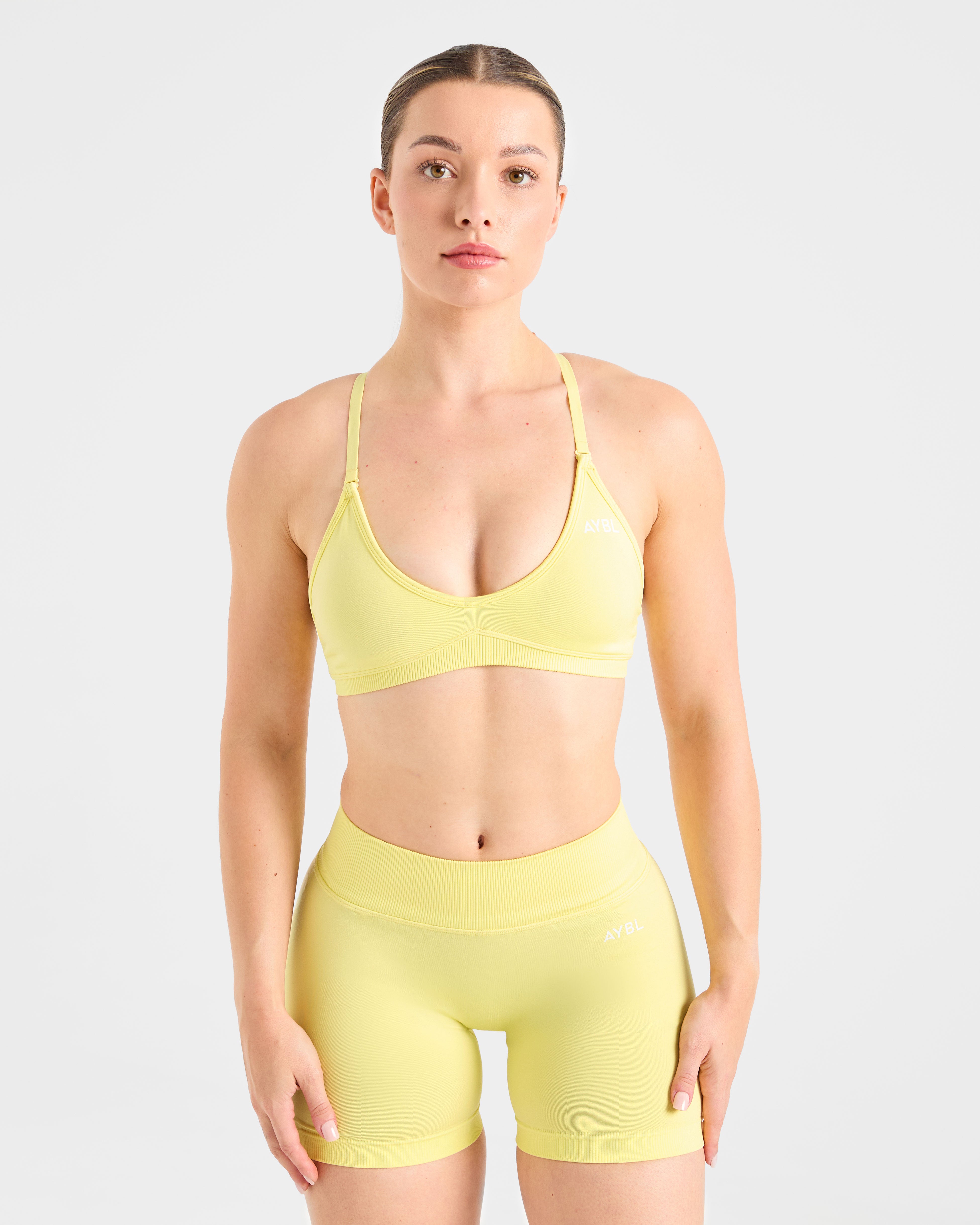 Adapt Seamless Strappy Sports Bra - Spring Yellow