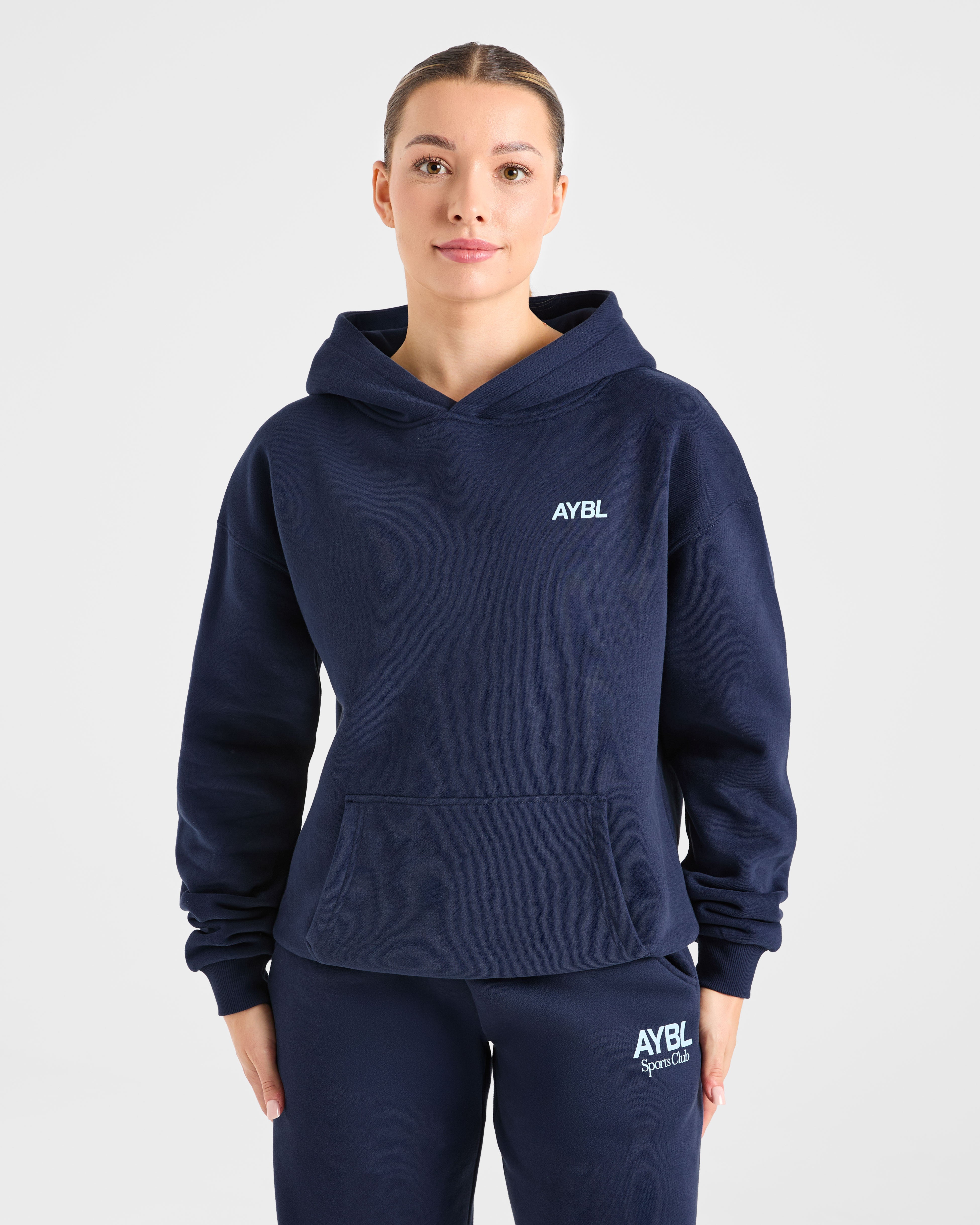 AYBL Sports Club Oversized Hoodie - Navy/Blue