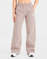AYBL Sports Club Oversized Straight Leg Joggers - Mink Pink