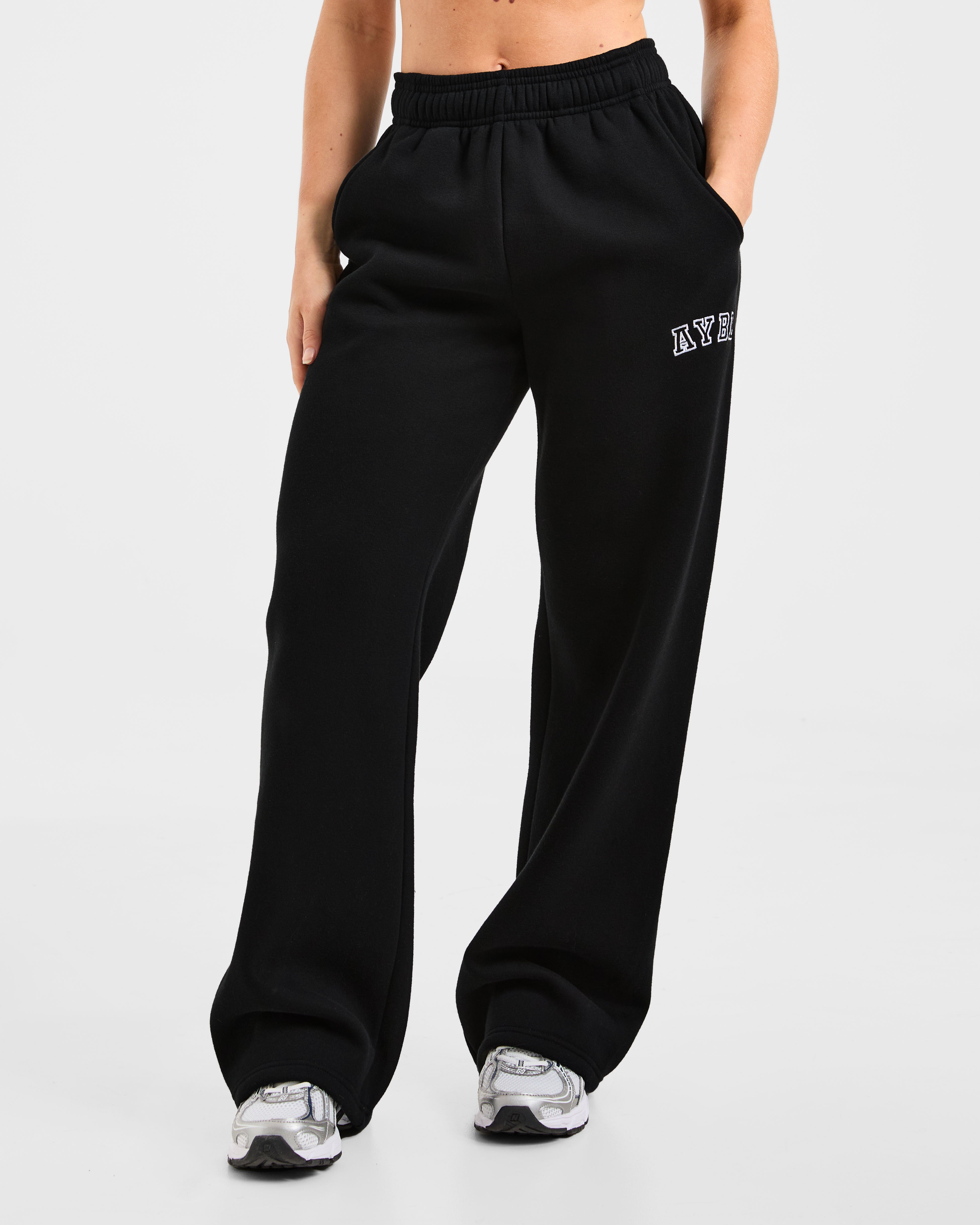Varsity 2.0 Oversized Straight Leg Joggers - Black