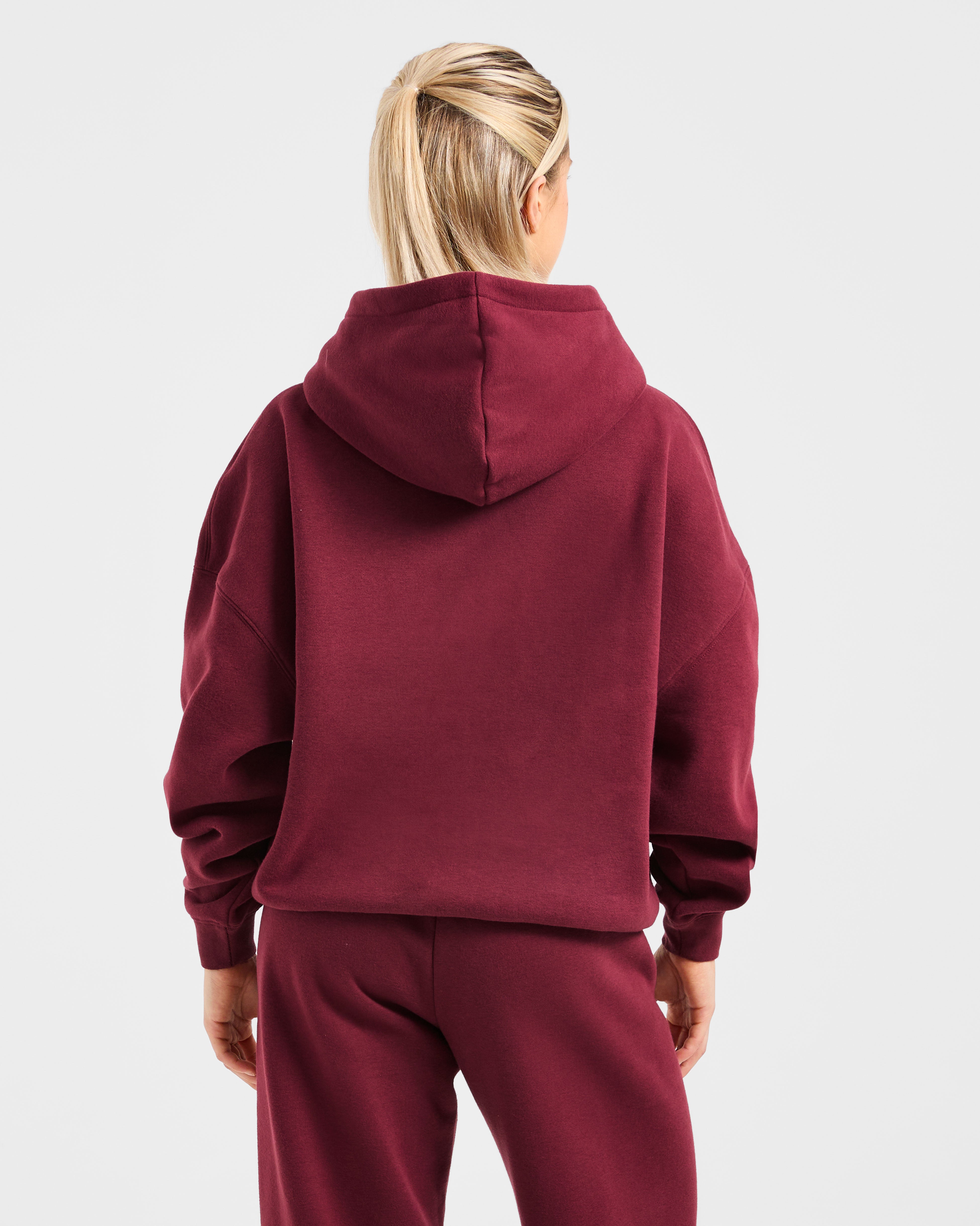 Varsity 2.0 Oversized Hoodie - Red Wine