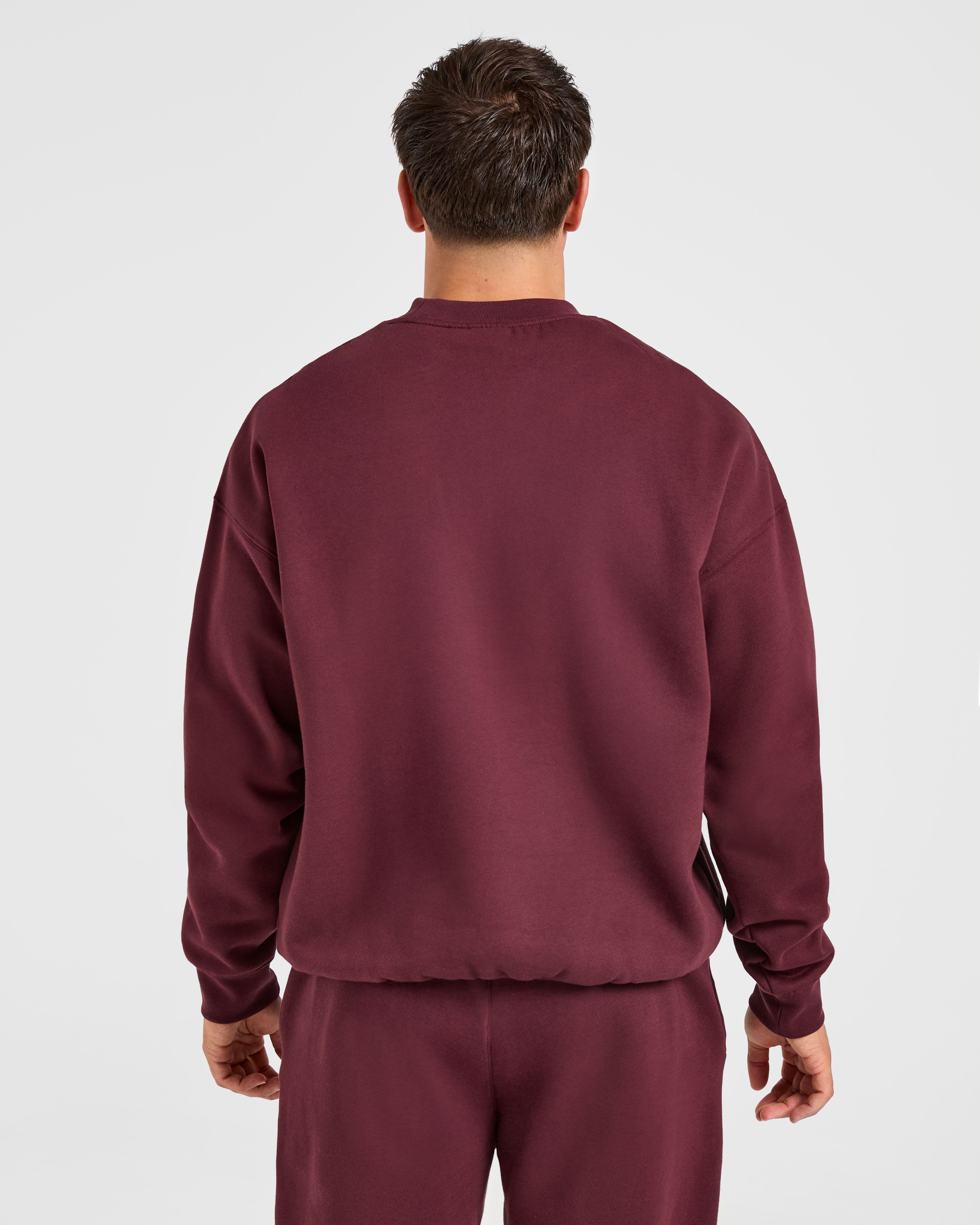 Essential Oversized Sweater - Burgundy Red