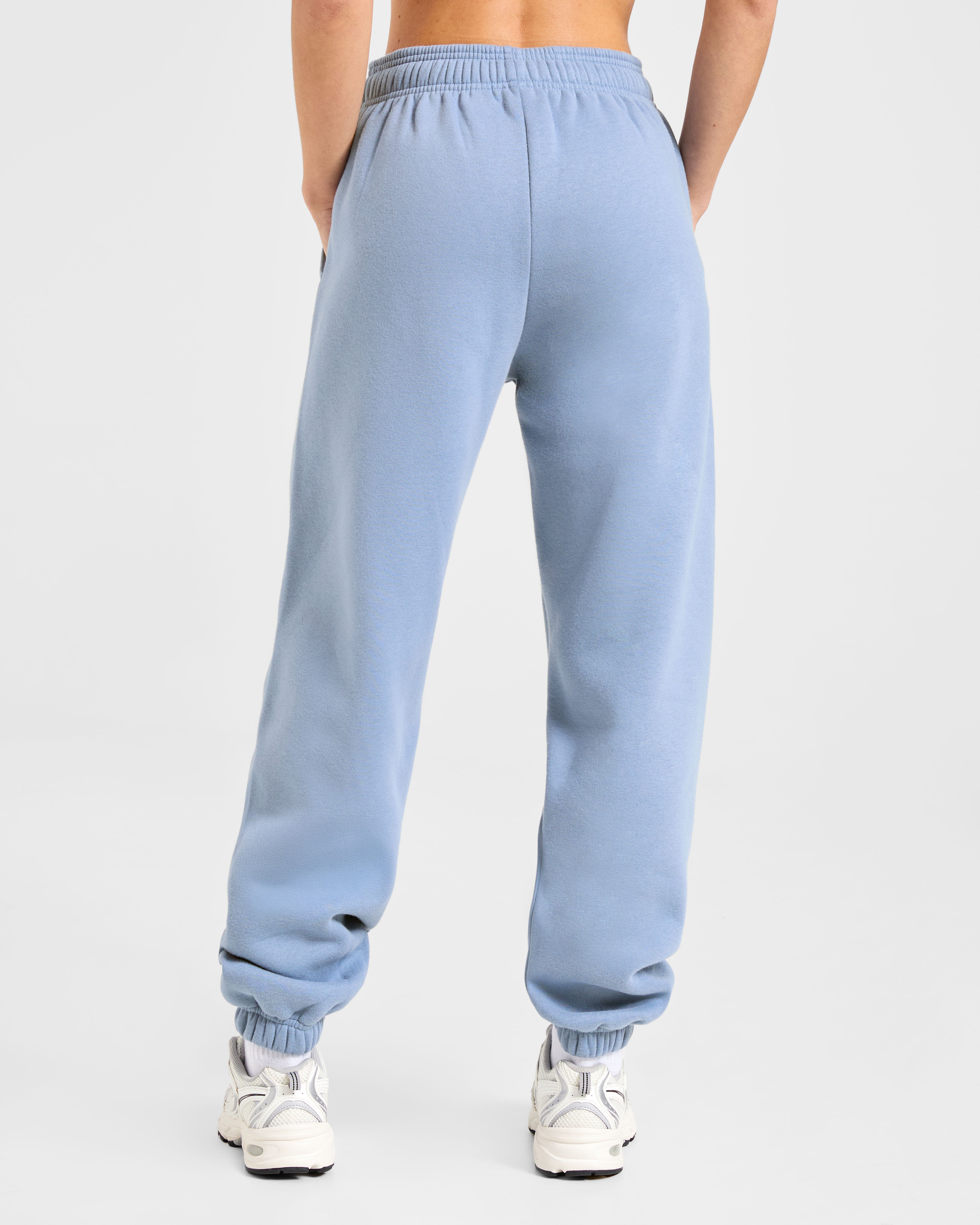 Retro Athletics Oversized Joggers - Vintage Blue