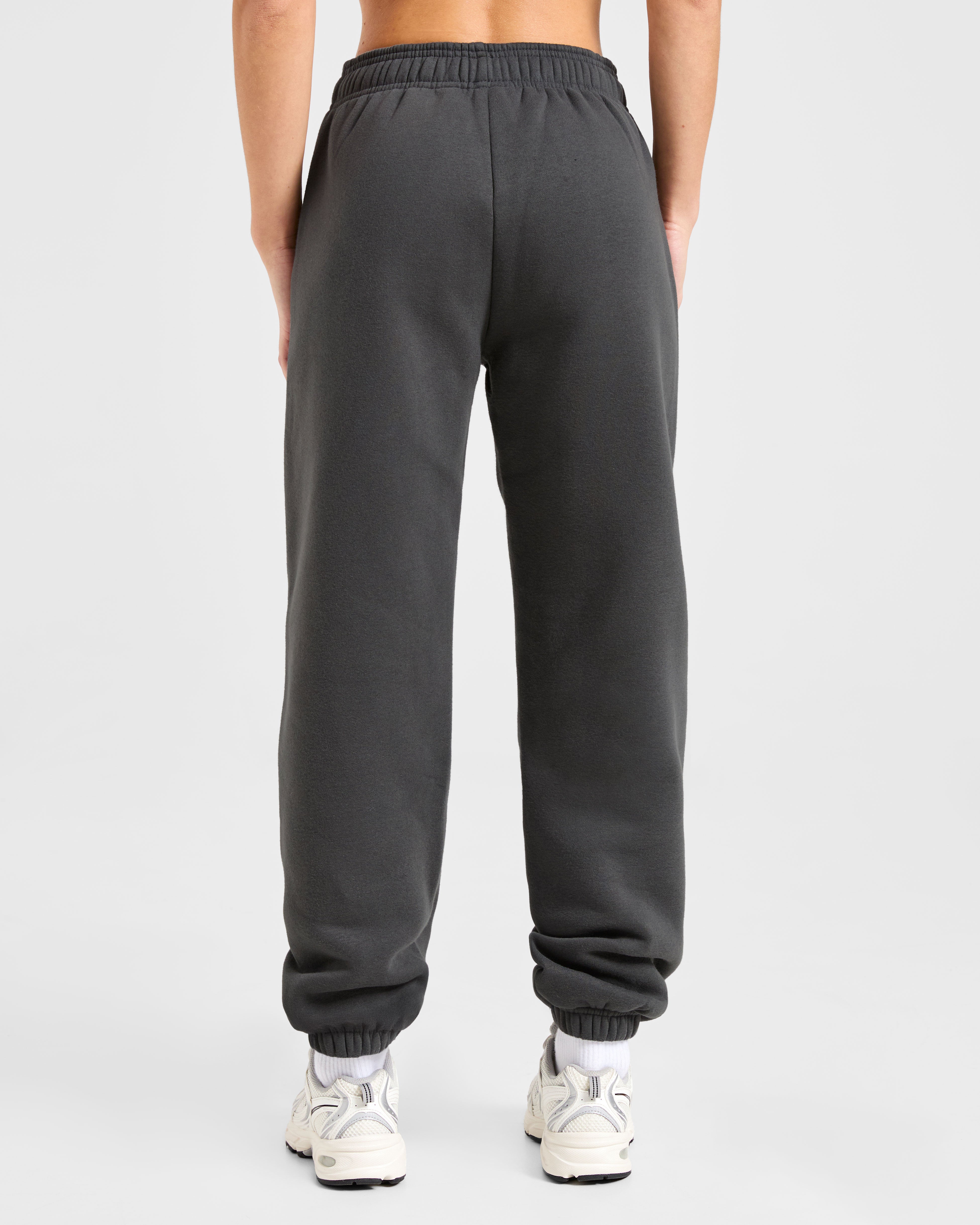 Retro Athletics Oversized Joggers - Charcoal