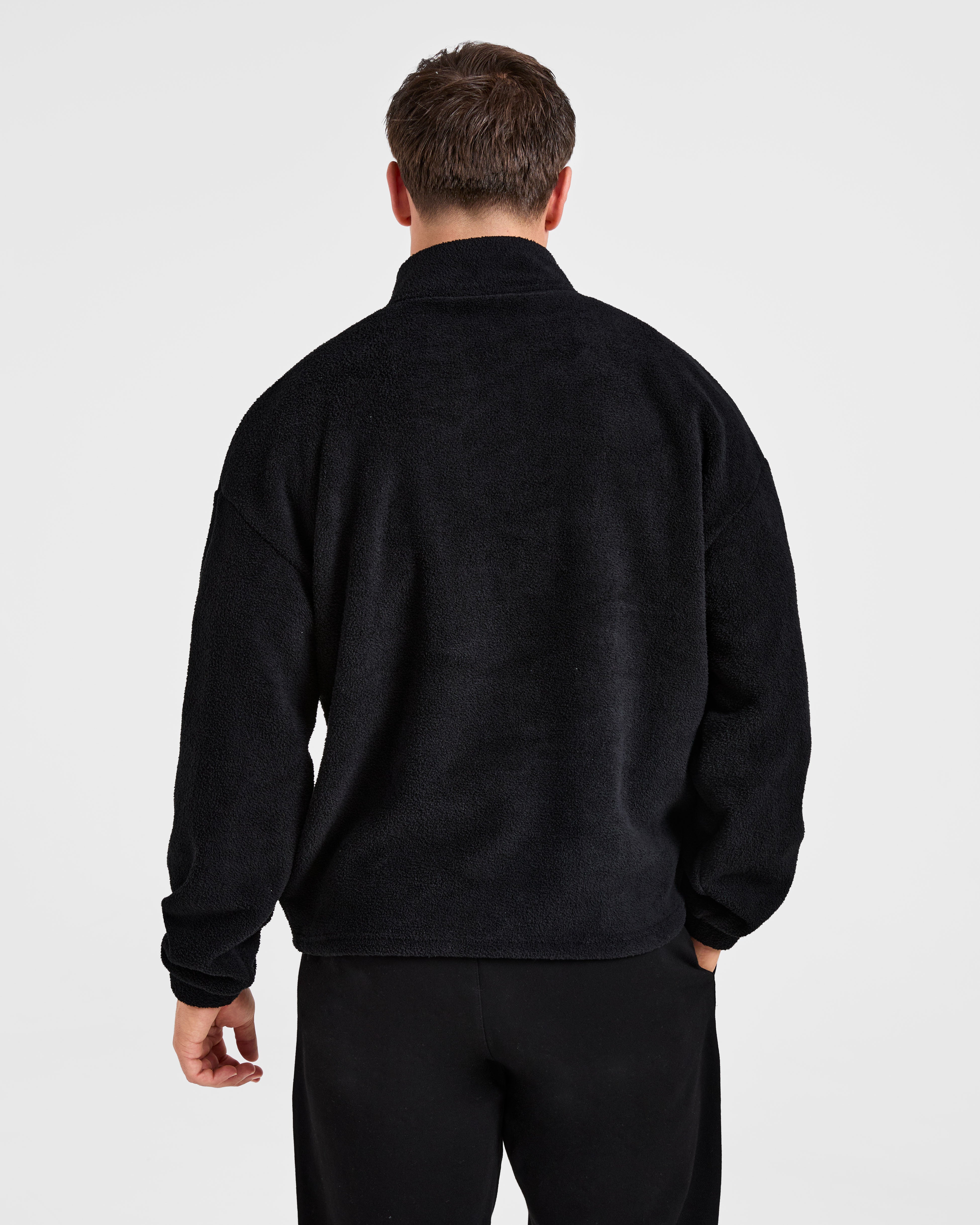 Essential 1/4 Zip Fleece - Black