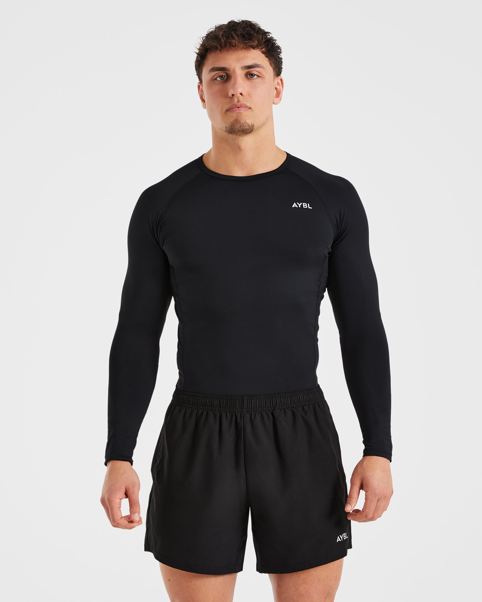Compression Long Sleeve T Shirt - Black
