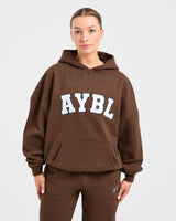 Varsity 2.0 Oversized Hoodie - Brown