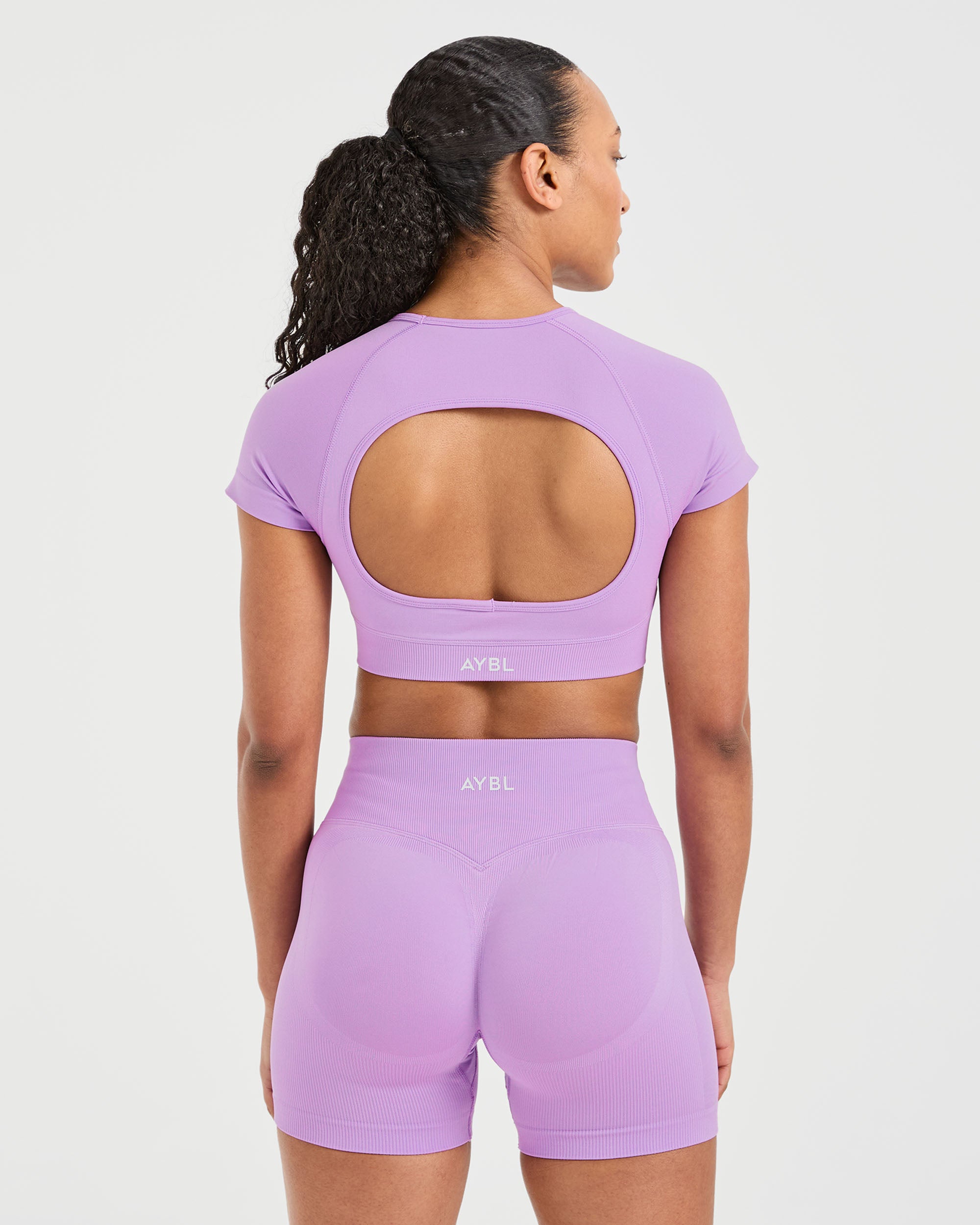 Adapt Seamless Crop Top - Spring Lilac