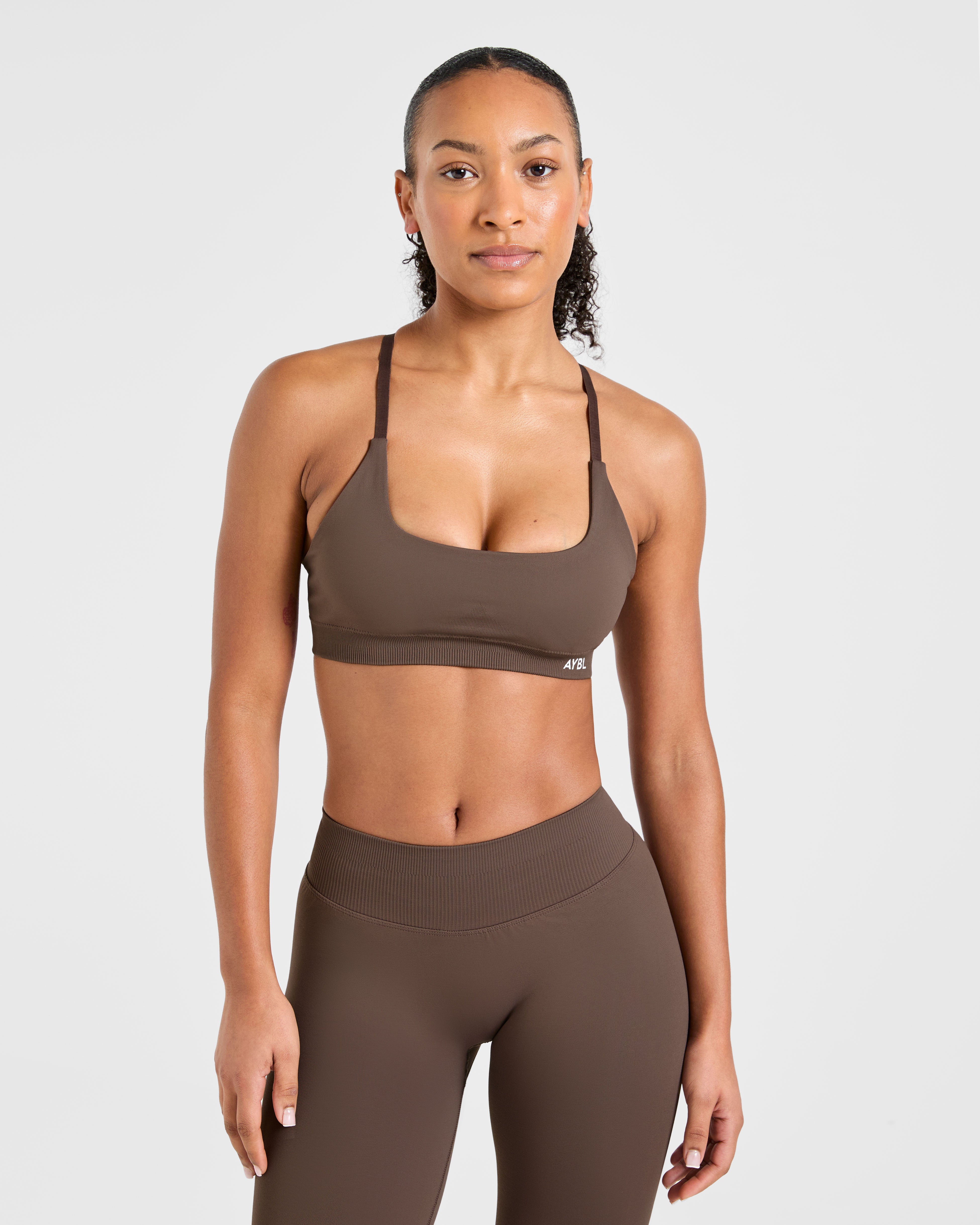 Enhance Seamless Sports Bra - Brown
