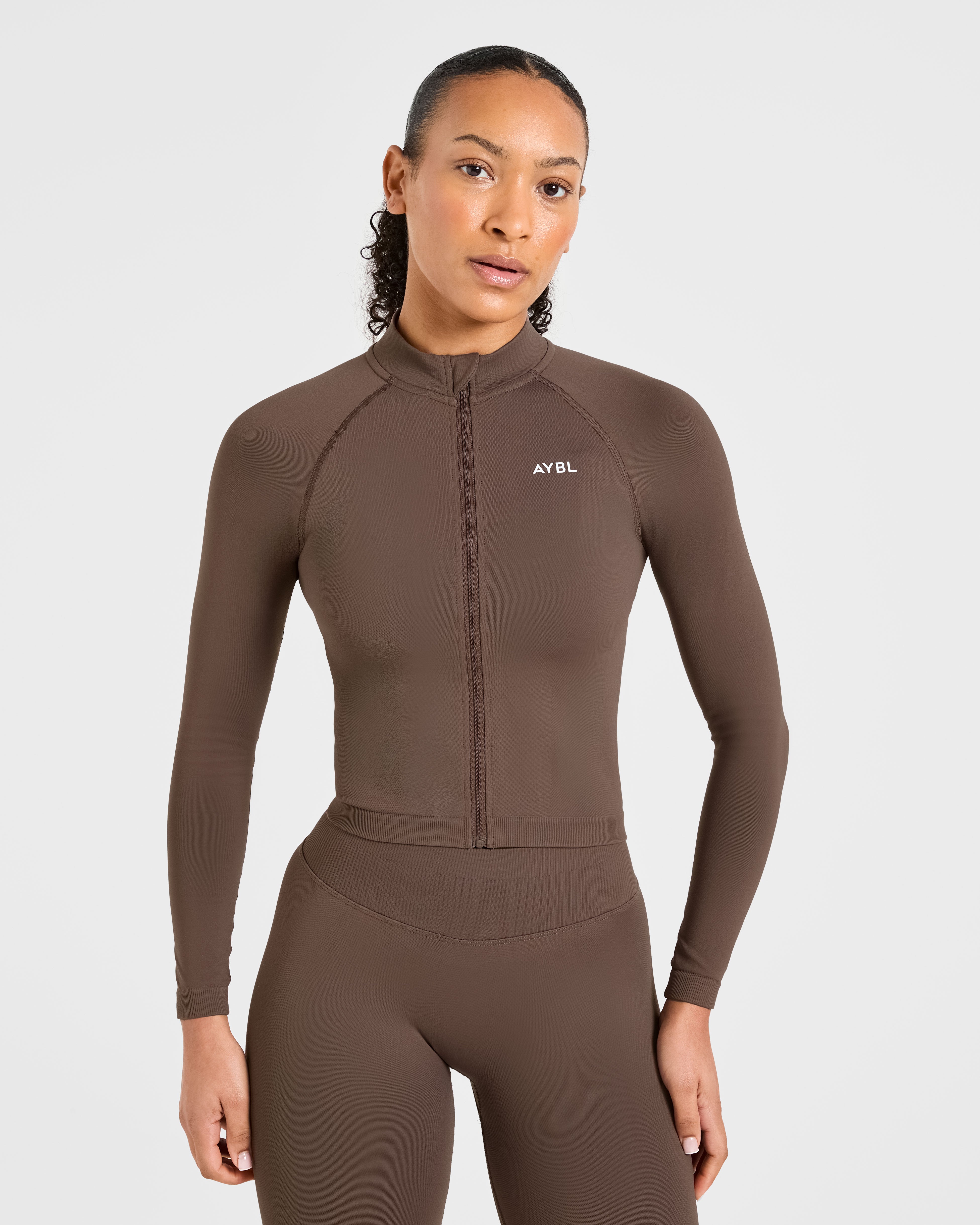Enhance Seamless Jacket - Brown