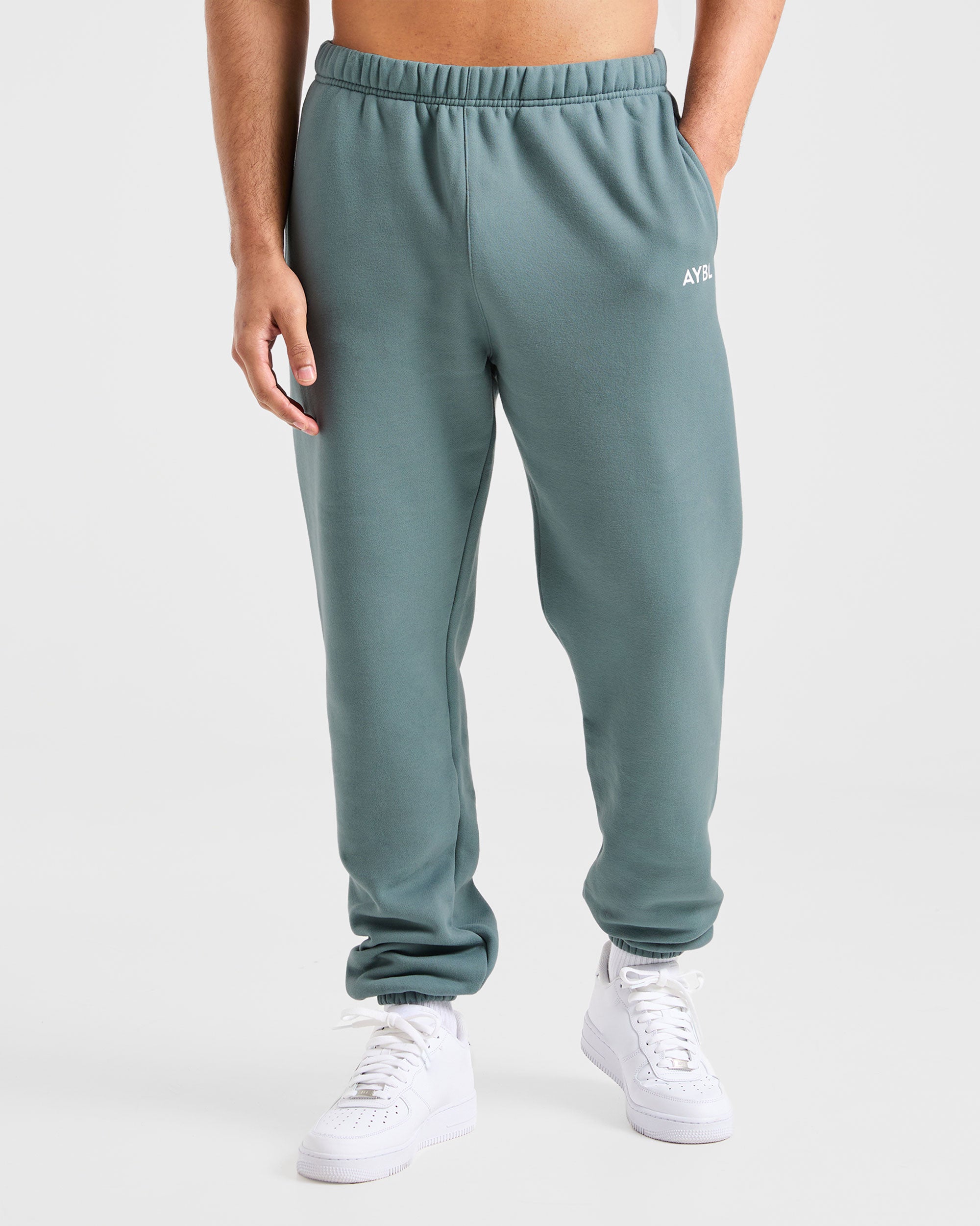 Essential Oversized Joggers - Dusty Blue