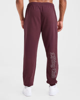 Lifting Club Gothic Oversized Joggers - Dusty Plum/Black