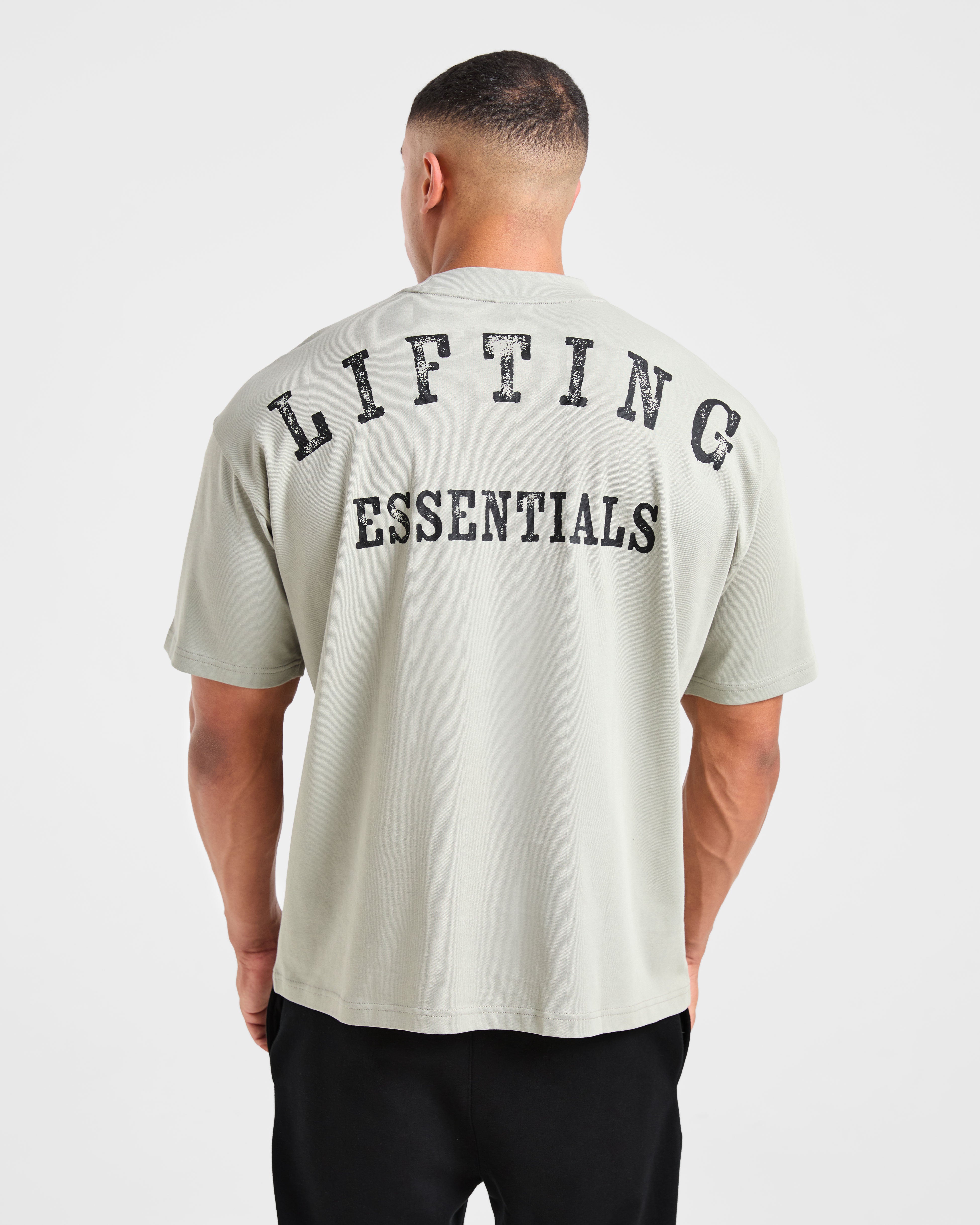 Lifting Essentials Oversized T Shirt - Stone Sage
