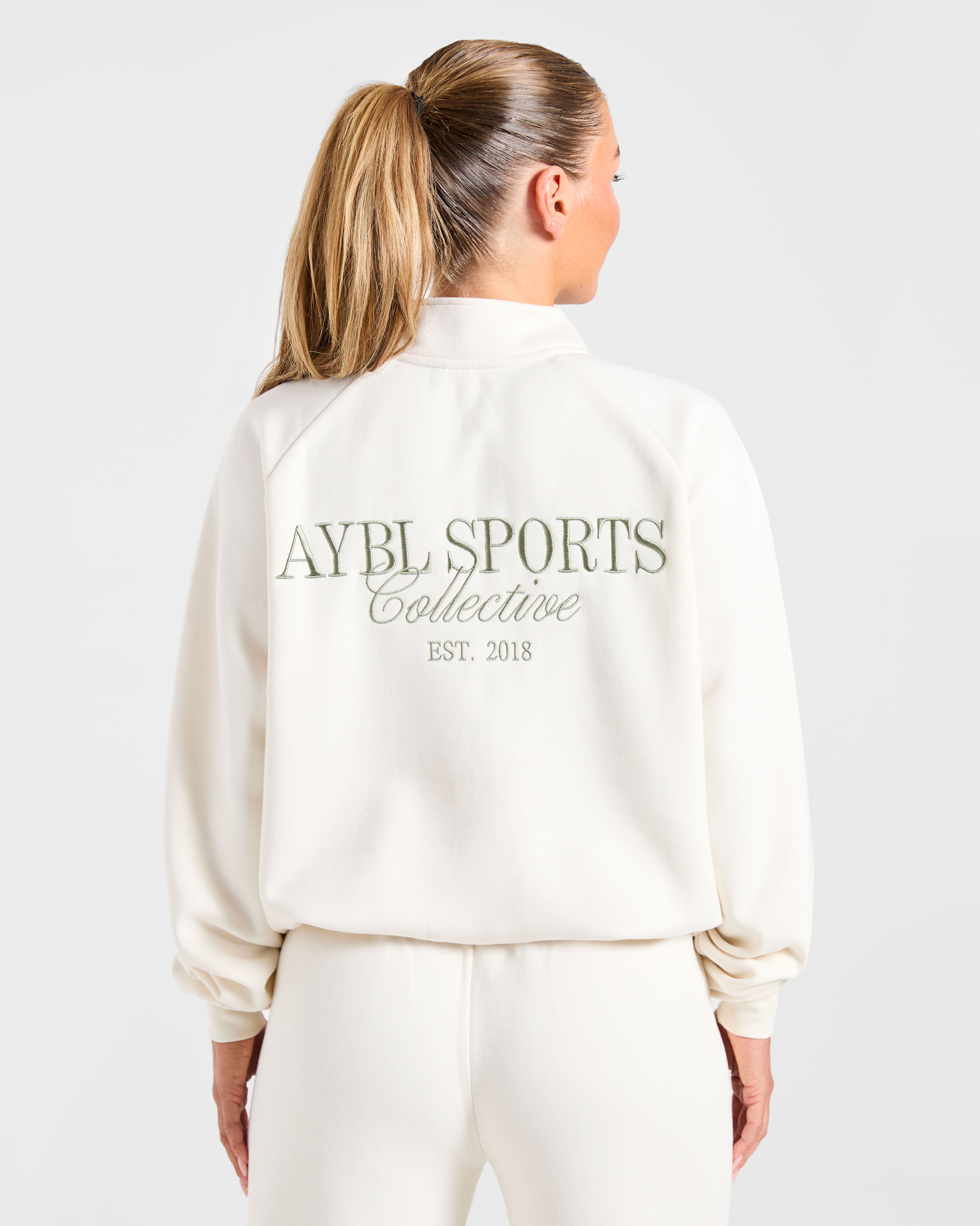 Sports Collective Oversized 1/4 Zip Pullover - Off White