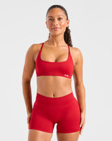 Enhance Seamless Sports Bra - Red