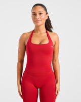 Enhance Seamless Halterneck Top - Red
