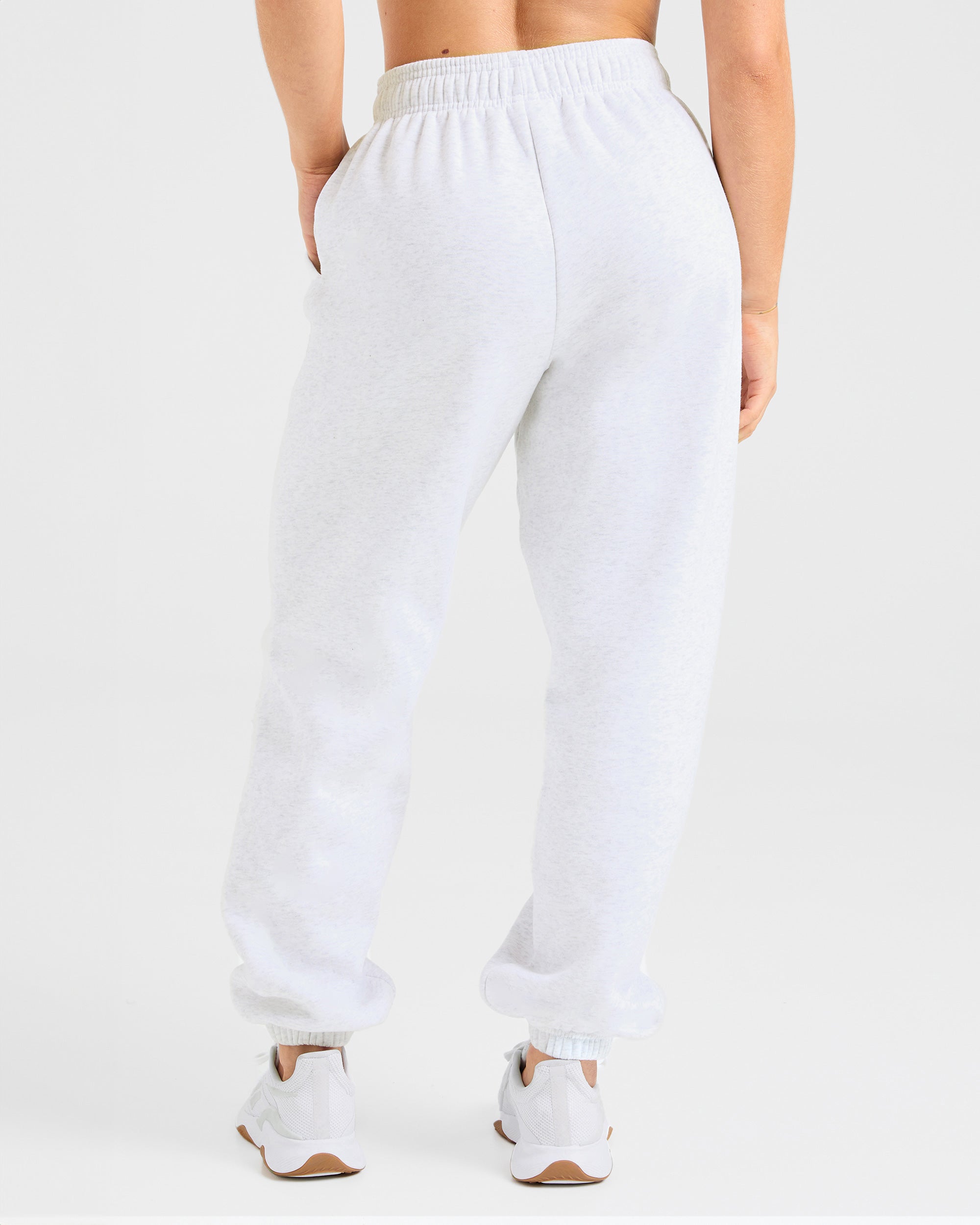 Varsity Oversized Joggers - Heather Grey