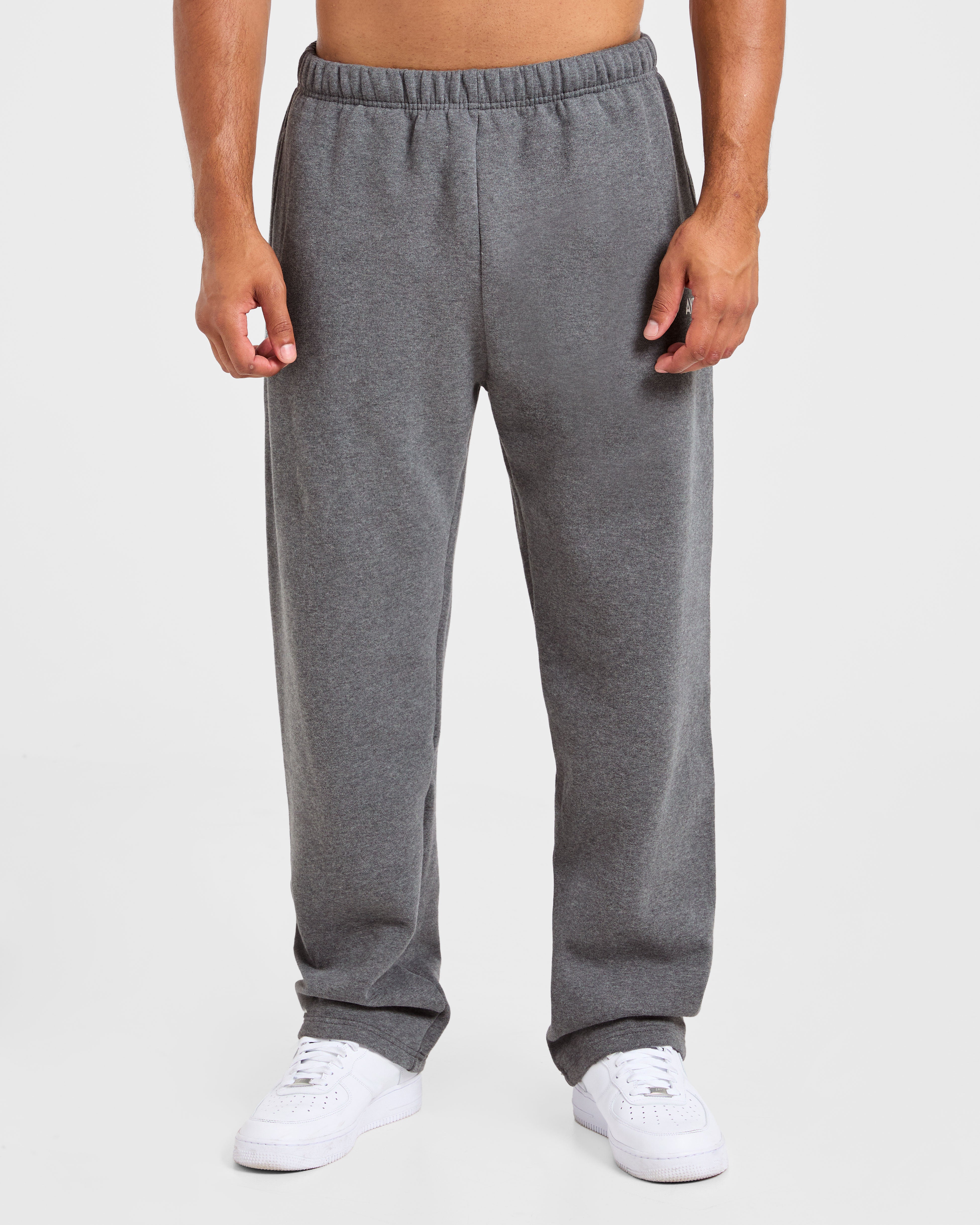 Essential Oversized Straight Leg Joggers - Charcoal