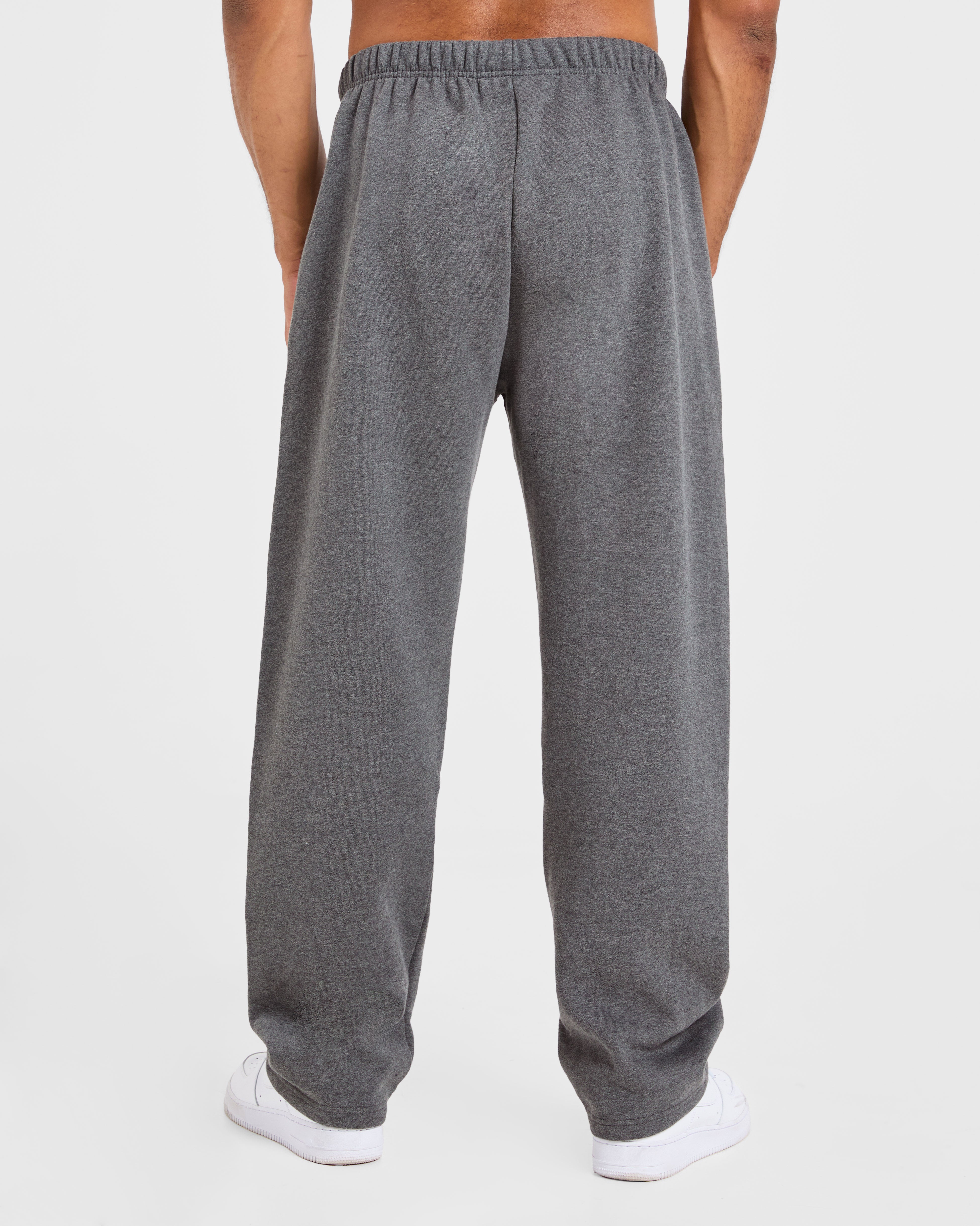 Essential Oversized Straight Leg Joggers - Charcoal