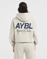 AYBL Sports Club Oversized Hoodie - Sand/Navy