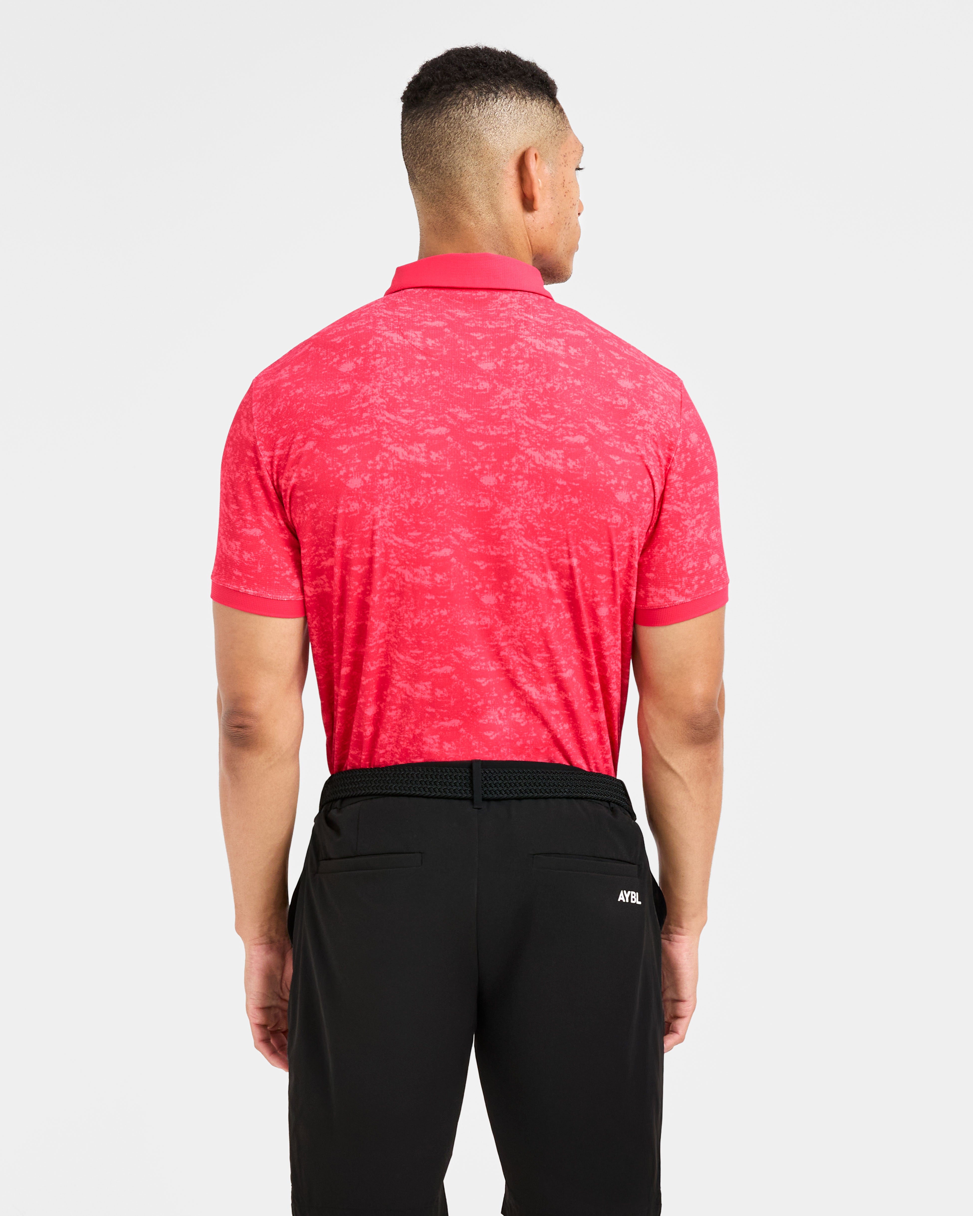 Precision Texture Polo - Summer Red