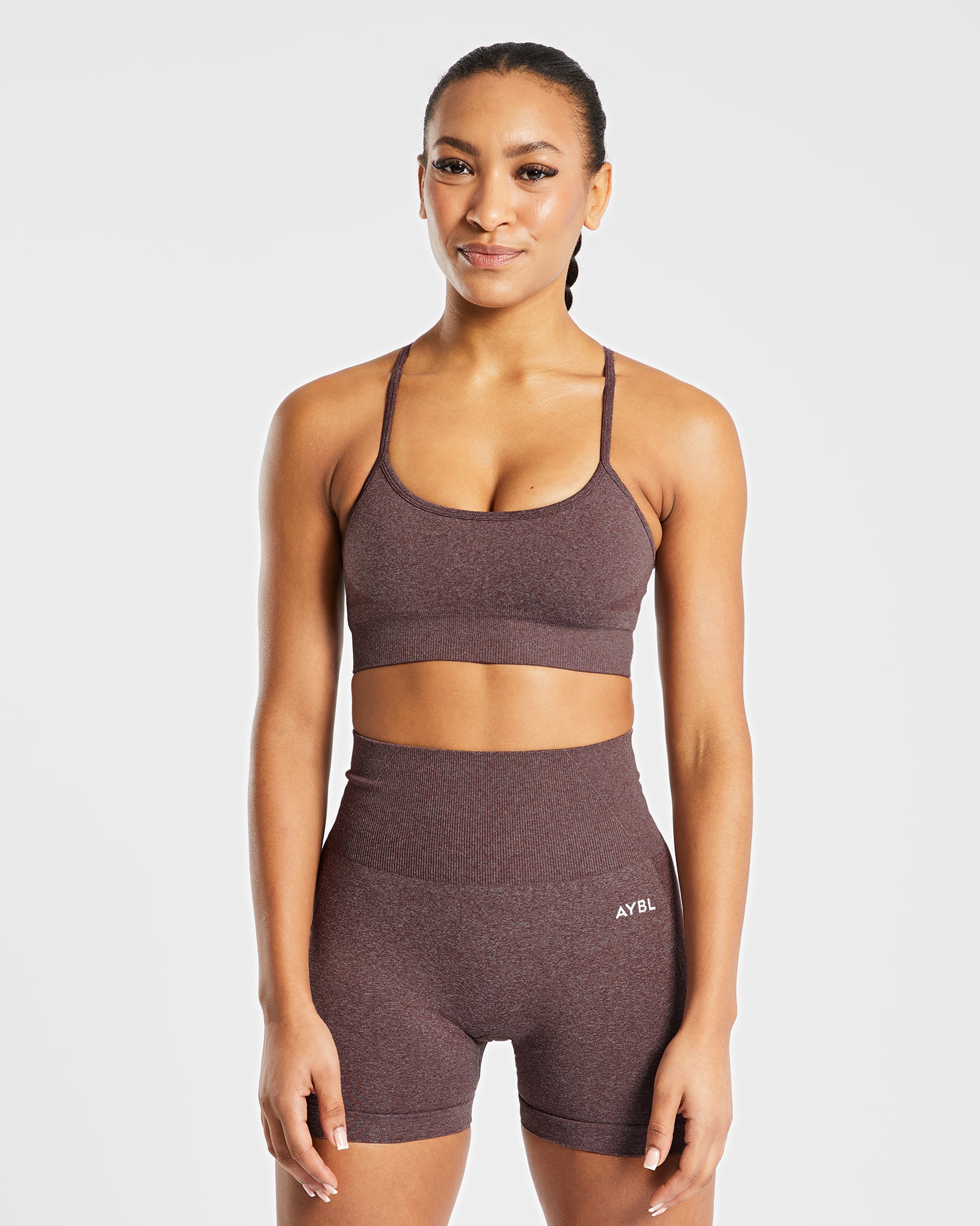 Empower Seamless Sports Bra - Brown Marl - aybldev