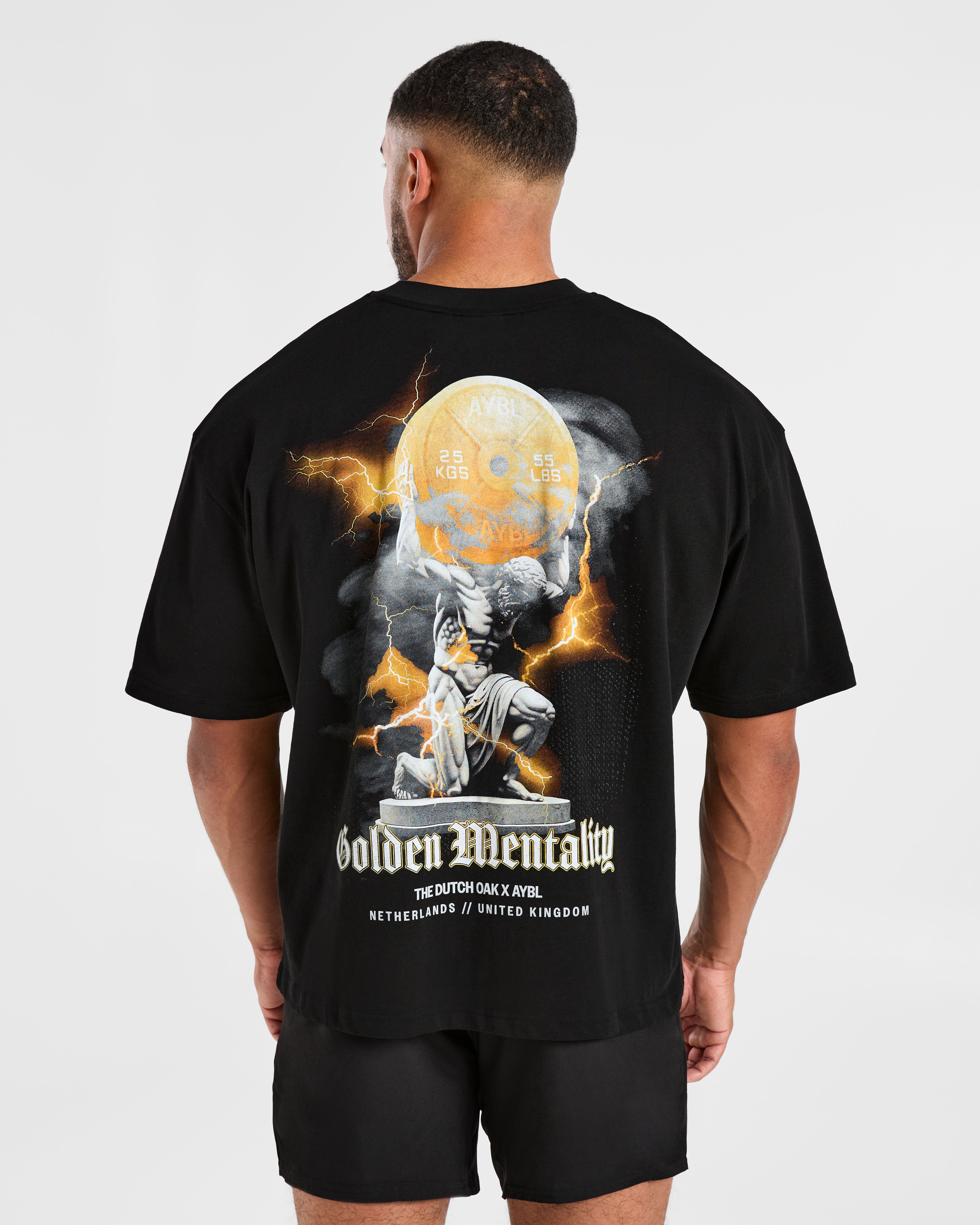 Wesley Vissers x Golden Mentality Oversized T Shirt - Black