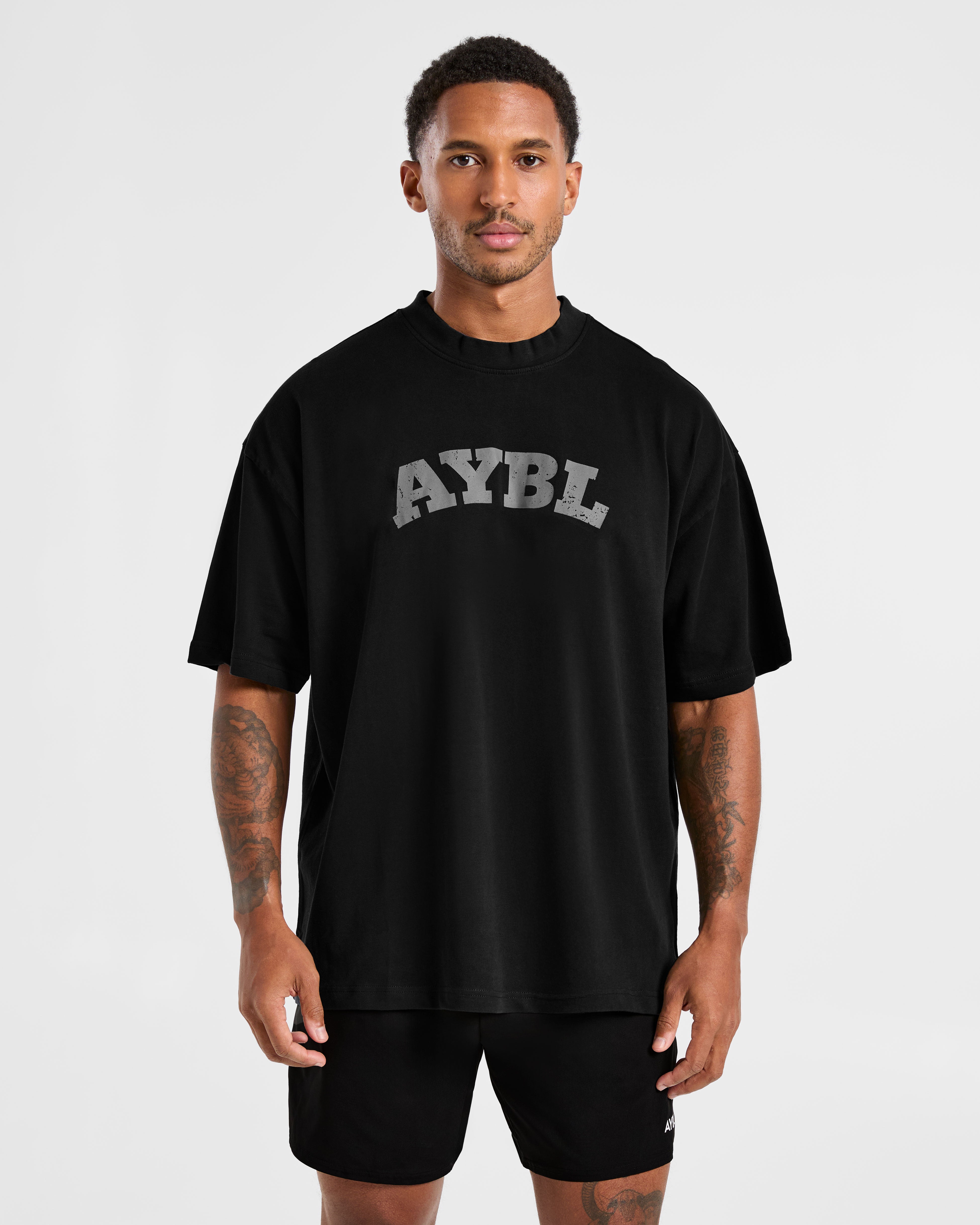 Elite Oversized T Shirt- Black/Charcoal
