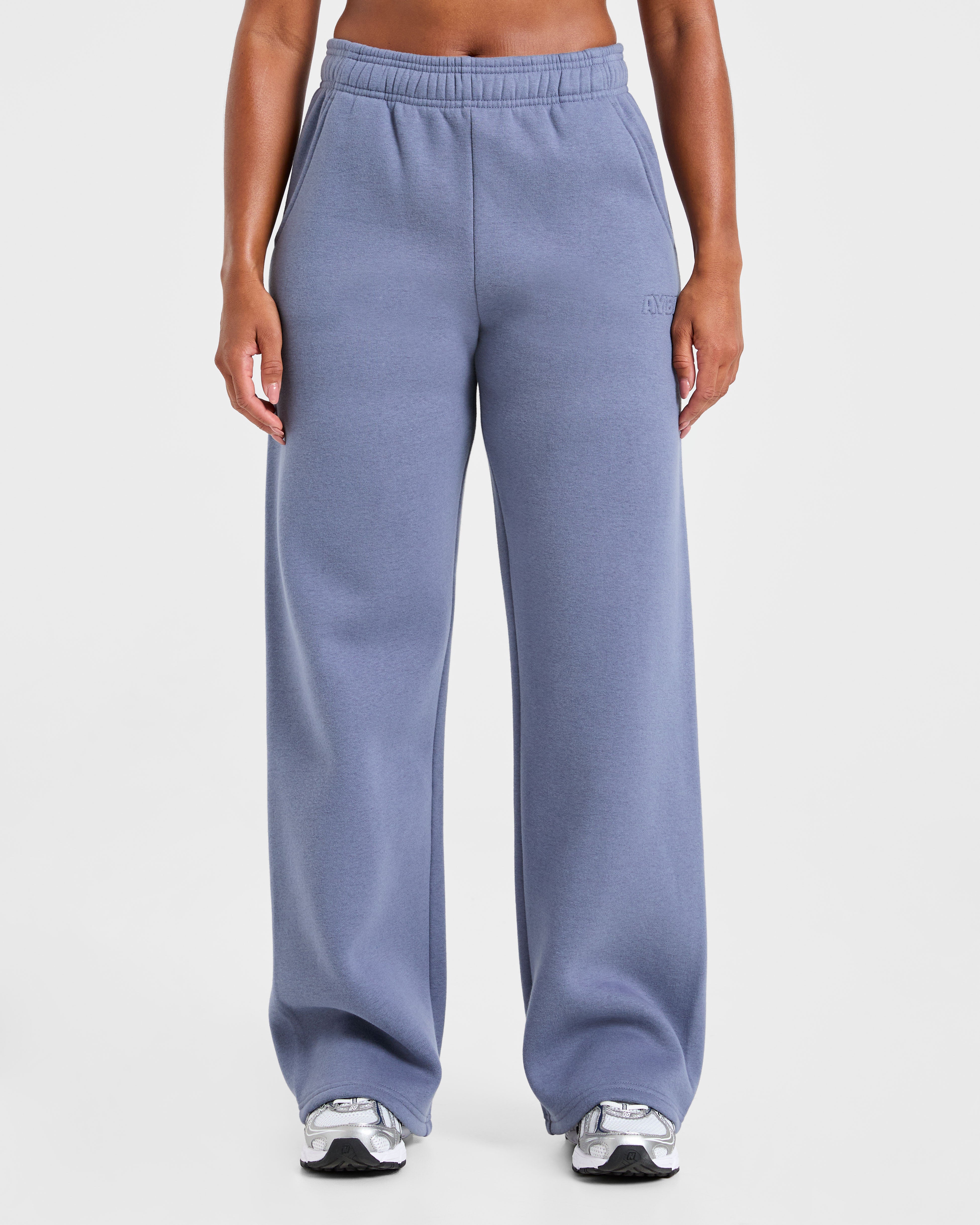 Classic Plush Oversized Straight Leg Joggers - Slate