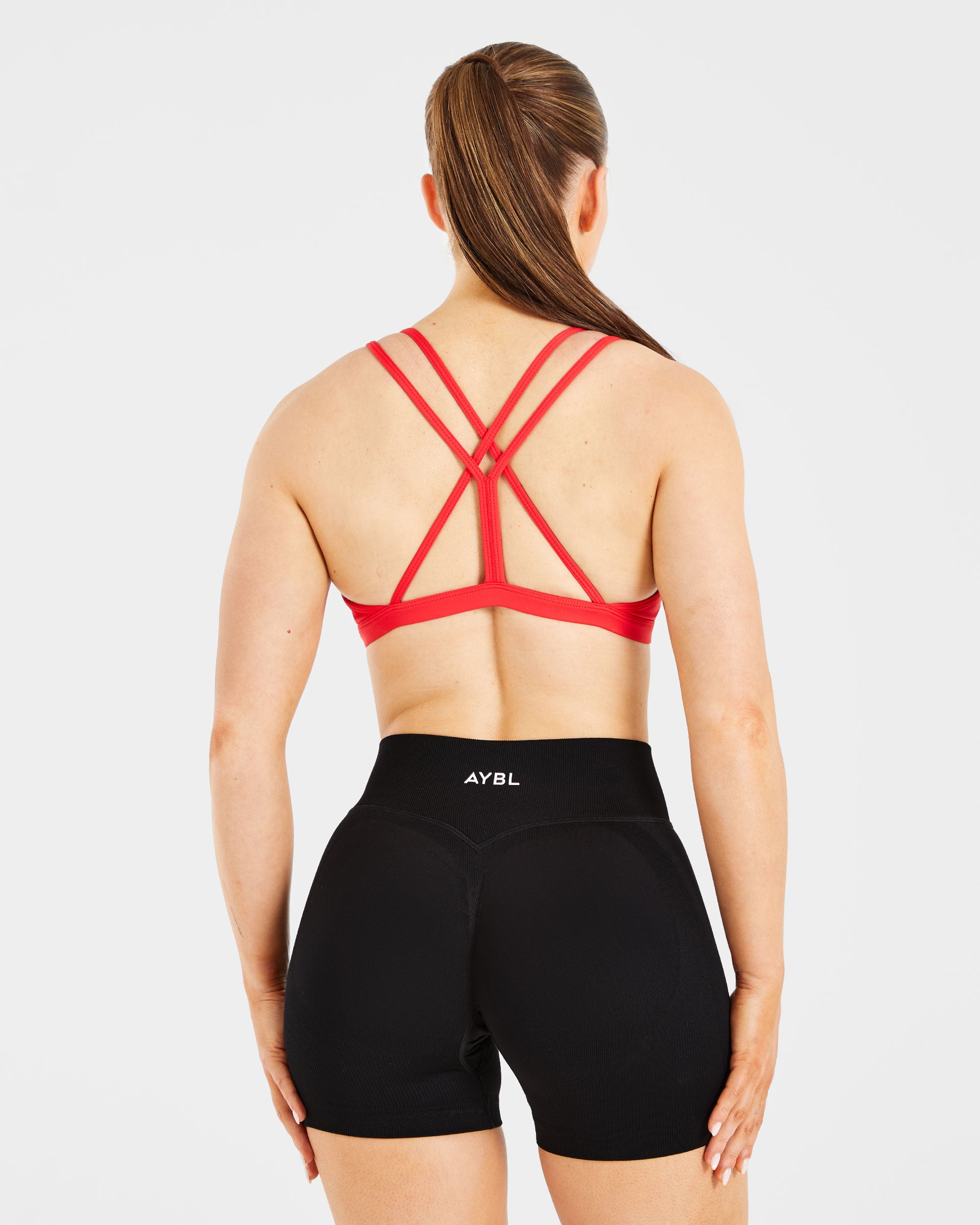 Essential Strappy Sports Bra - True Red