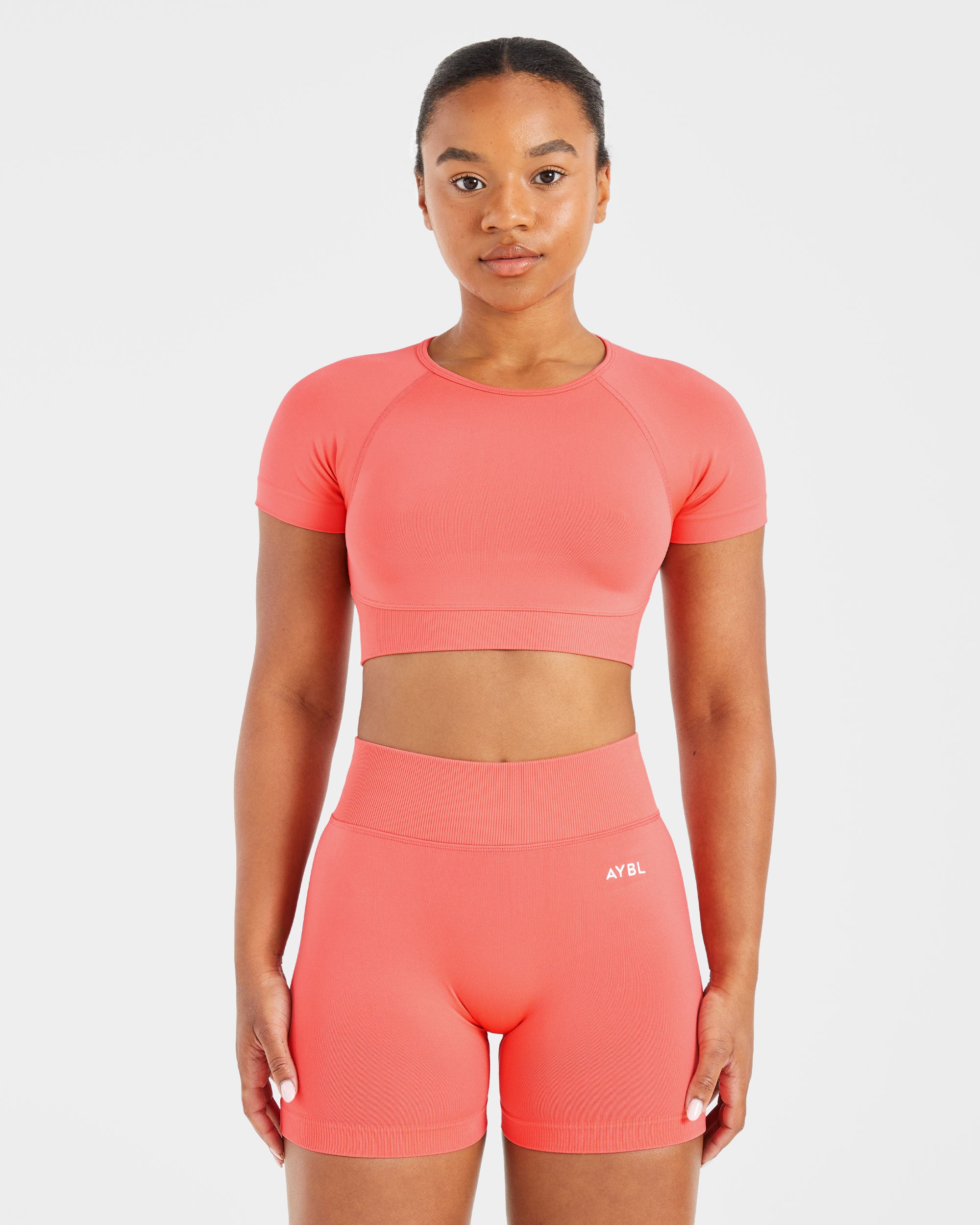 Adapt Seamless Crop Top - Summer Peach