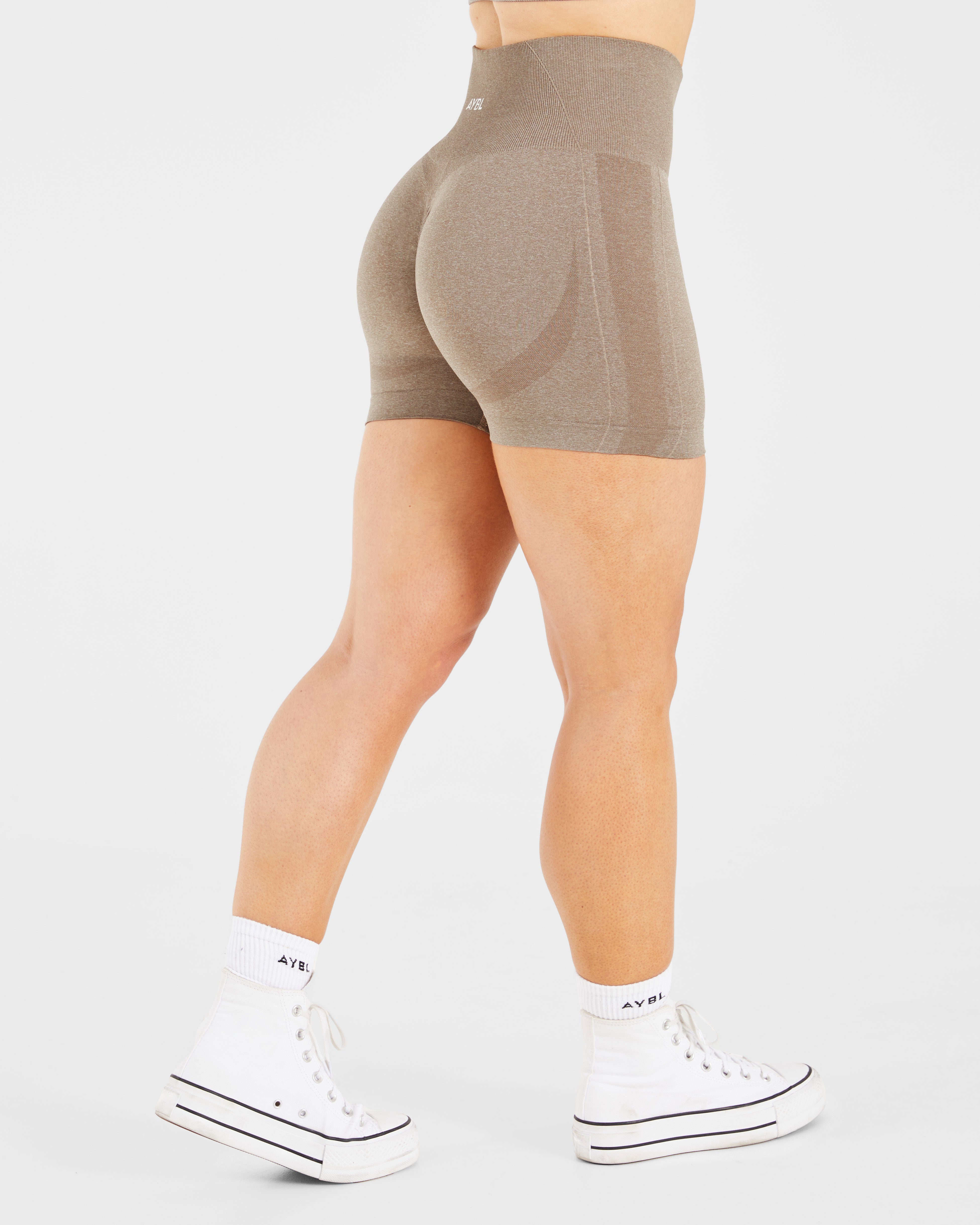 Empower naadloze short - gemêleerd taupe