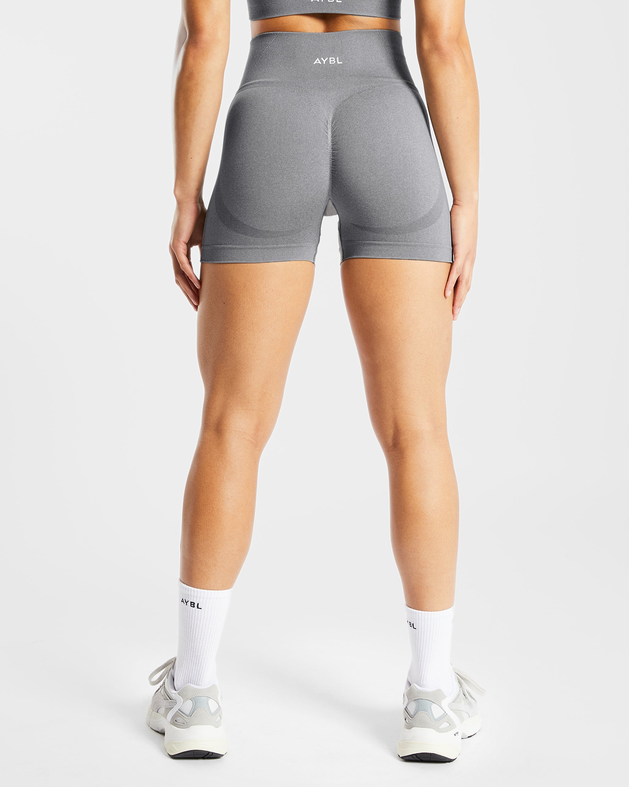 Empower Seamless Shorts - Grey Marl - aybldev