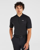 Performance Collarless Polo - Black