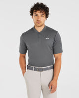 Performance Collarless Polo - Charcoal