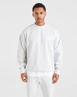 Essential Oversized Sweater - Grey Marl