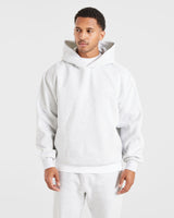 Essential Oversized Hoodie - Grey Marl